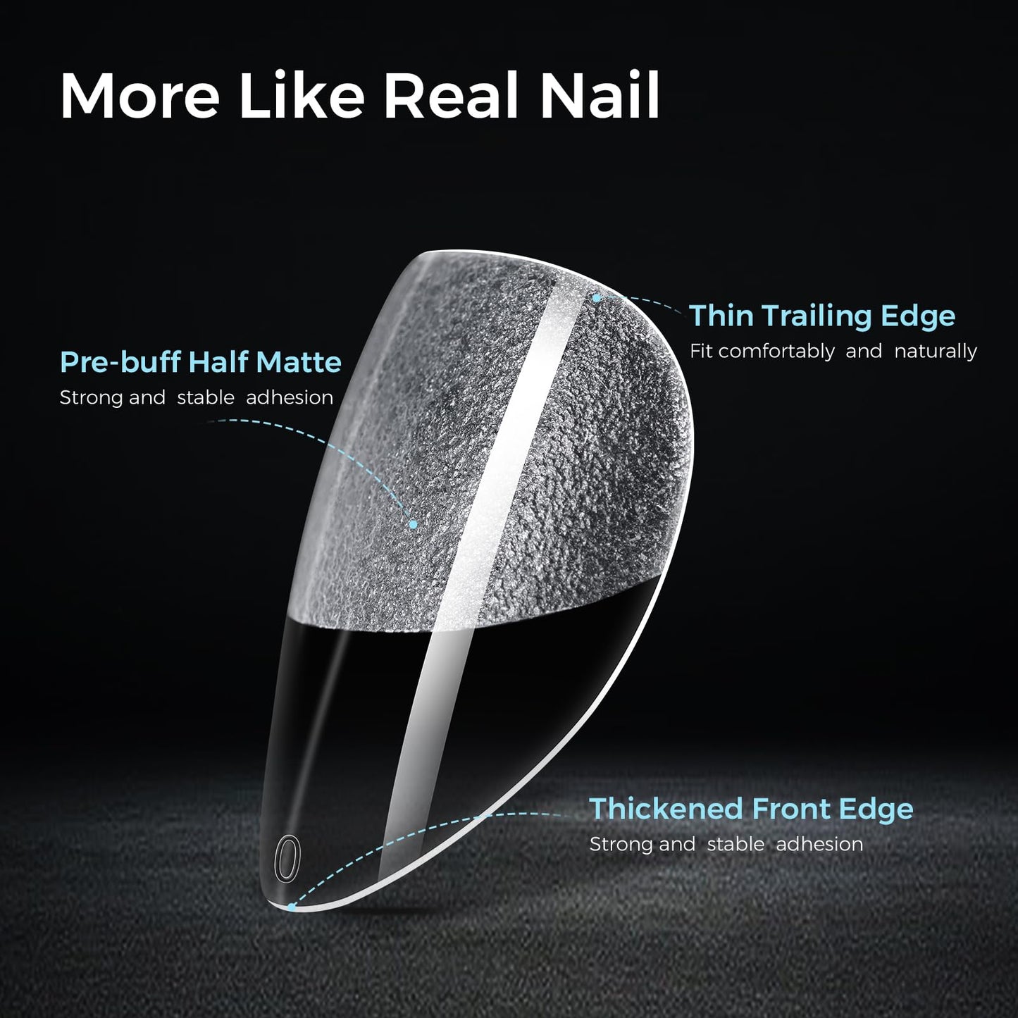 TOMICCA Extra Short Almond Nail Tips 240Pcs Pre-shaped Nail Extension for Gel Tips, 12 Sizes Acrylic Fake Press On Nails for Beginners and Professionals, Home DIY Nail Salon, Wedding