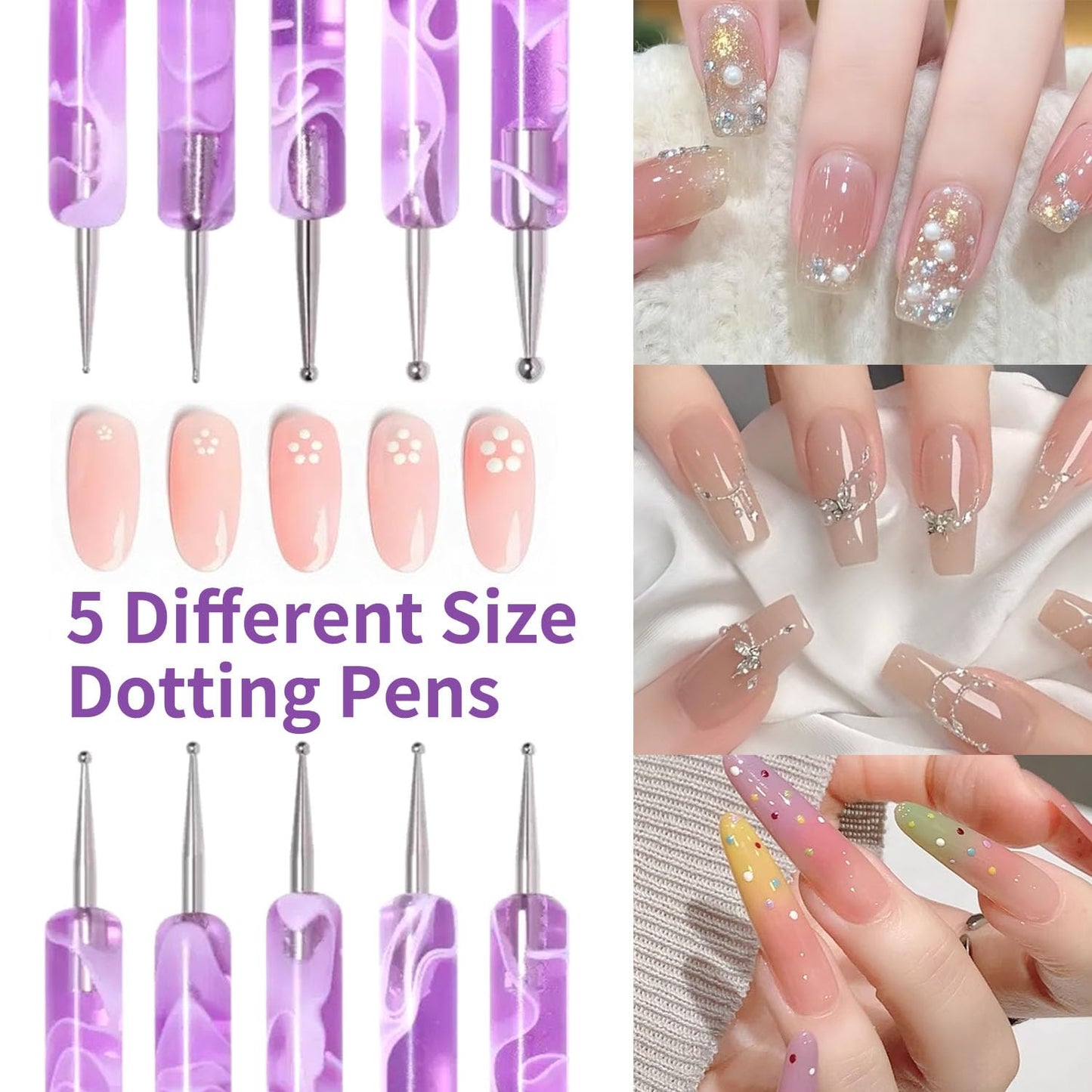 28Pcs Purple Nail Art Brush Set, Acrylic Nail Brushes, Gel Nail Brush, Nail Dotting & Liner Tool, Nail Dust Brush, Professional Manicure Tool Kit for Acrylic Powder Application, Sculpting & Cleaning