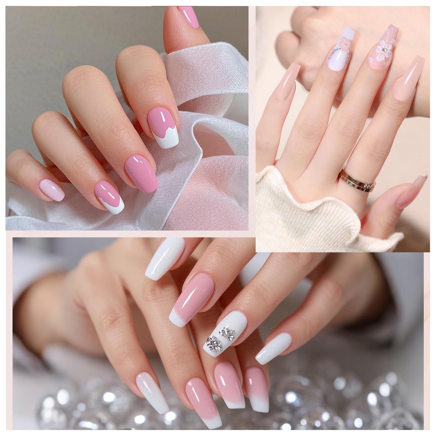 Acrylic Nail Kit for Beginners with Everything nail drill with lamp 6pcs powder with 3pcs gel nail polish for Women Home DIY