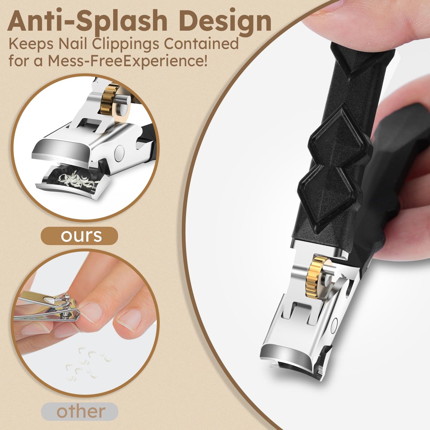 Toenail Clippers for Thick Toenails for Seniors, Nail Clippers for Men Wide Jaw Opening, Slanted Toe Nail Clippers Long Handled Heavy Duty Ultra Sharp for Men Women