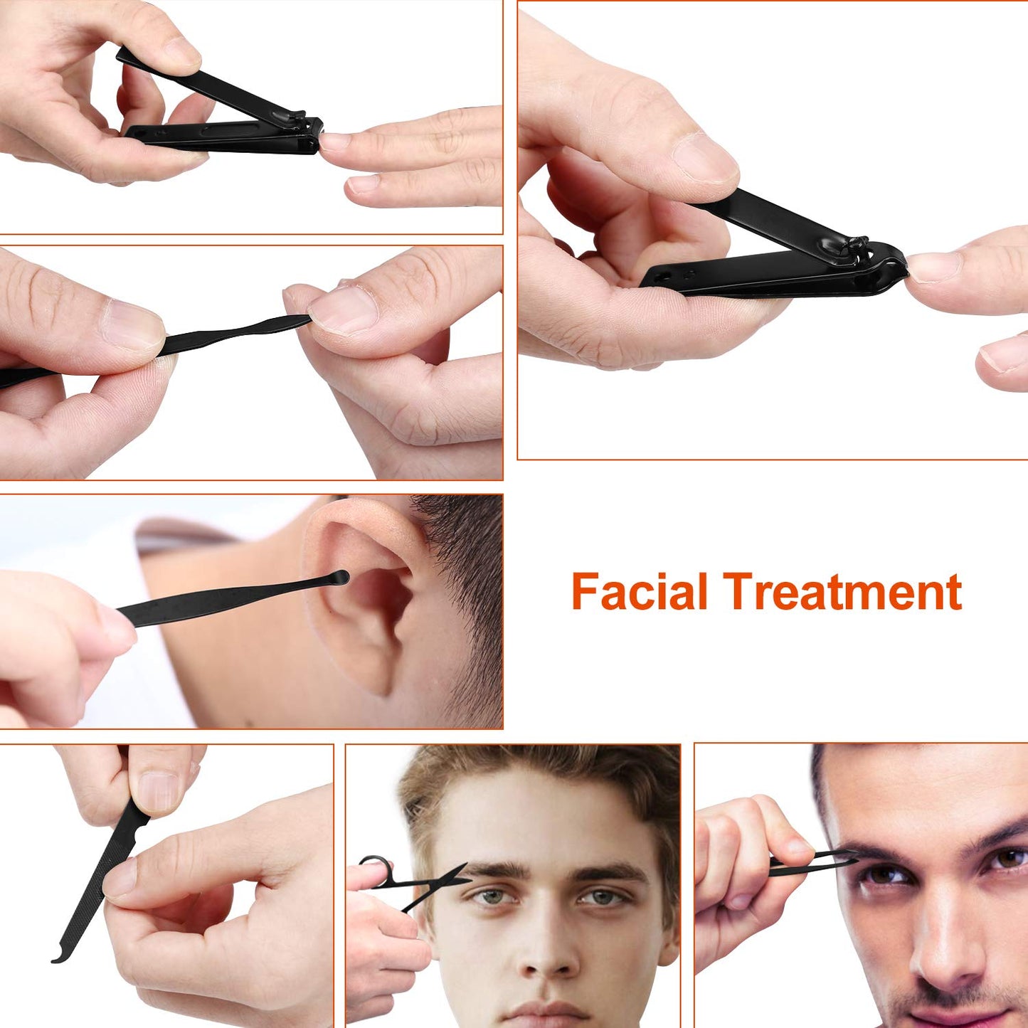 8Pcs Manicure Set Men 12Pcs Women Manicure set Nail Clipper Set Travel Professional Manicure Pedicure Nail Care Kit Grooming Kit Nail Persaonal Small Gift for Men and Women