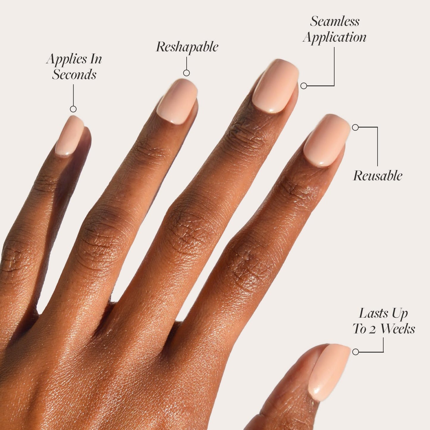 Glamnetic x GLAMZILLA Press-On Nails Bundle - FOR THE "IT" GIRLS & NAIL | Short Squoval Fake Nails, Semi-Transparent Nude | Light Pastel Pink Short Oval Fake Nails | Durable, Salon-Quality Nail Kits