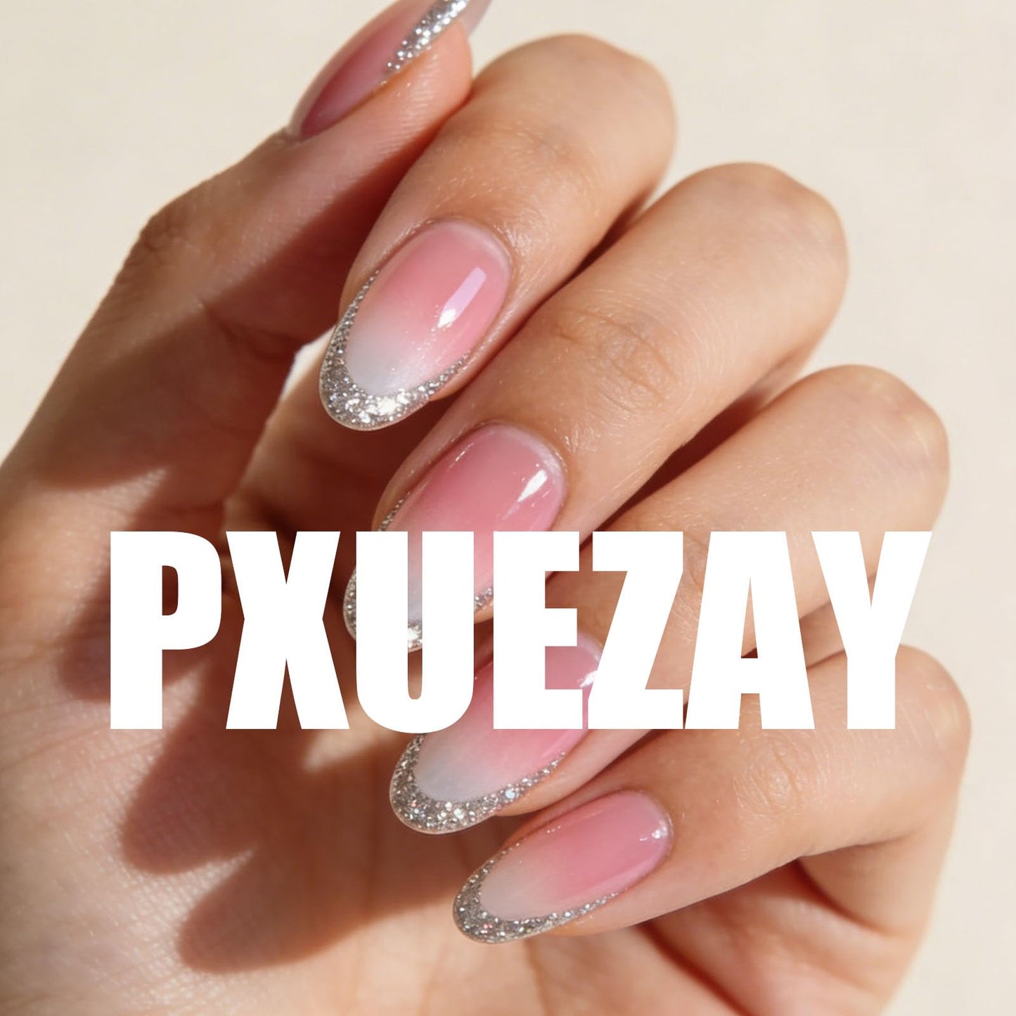 Almond Press on Nails Medium False Nails with 3D Water Ripples Golden Stars Pearls Leaves Flowers Designs Nude Acrylic Nails Press ons Black French Fake Nails for Girls 24Pcs