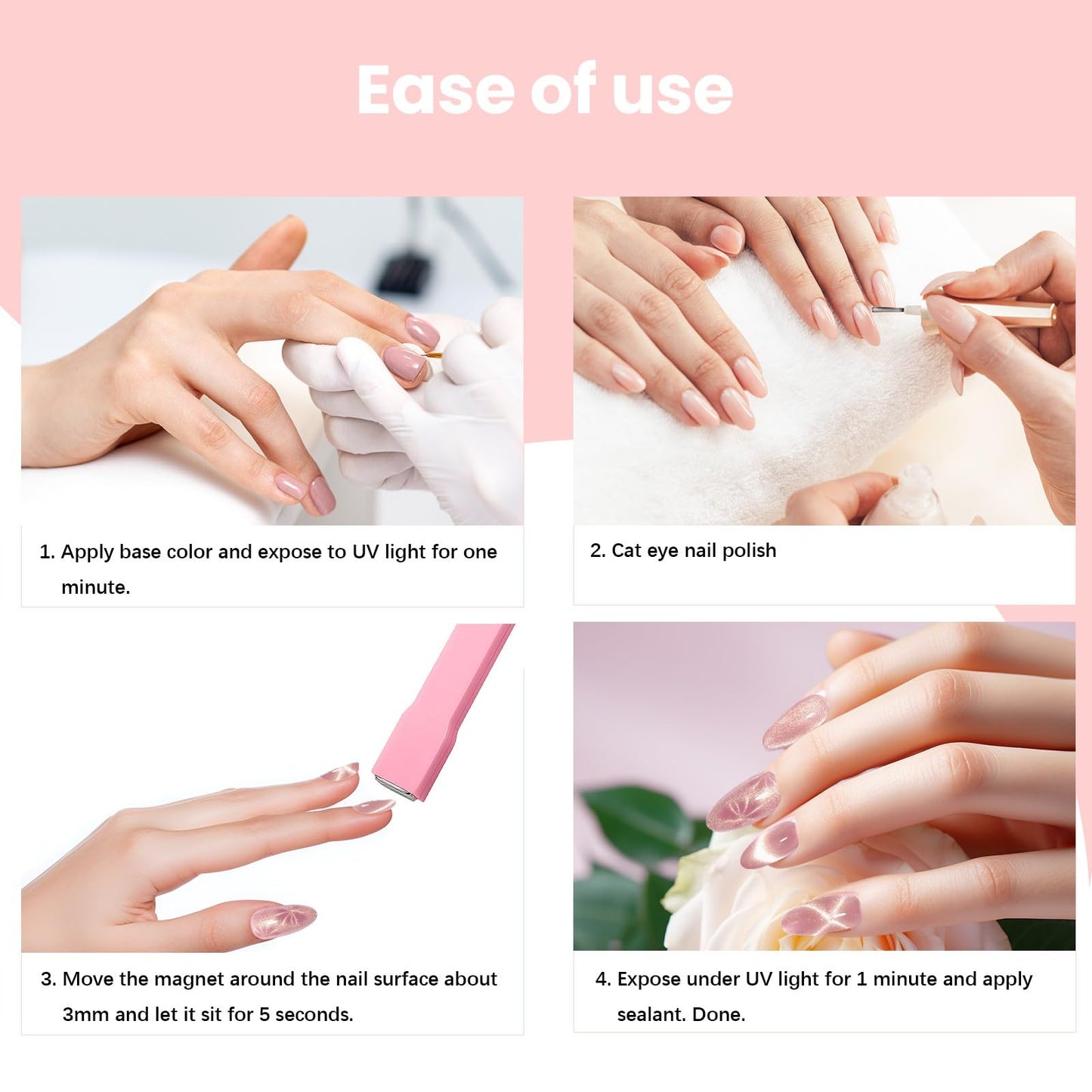 10Pcs Nail Art Stamp Pen Nail Art Flower Stamp Pen with 3 in 1 Nail Magnets tools Nail Magnet Stripe Nail Magnet kits, Nail Art Stamp Pens DIY Nail Art Tools for Salon DIY Home Manicure