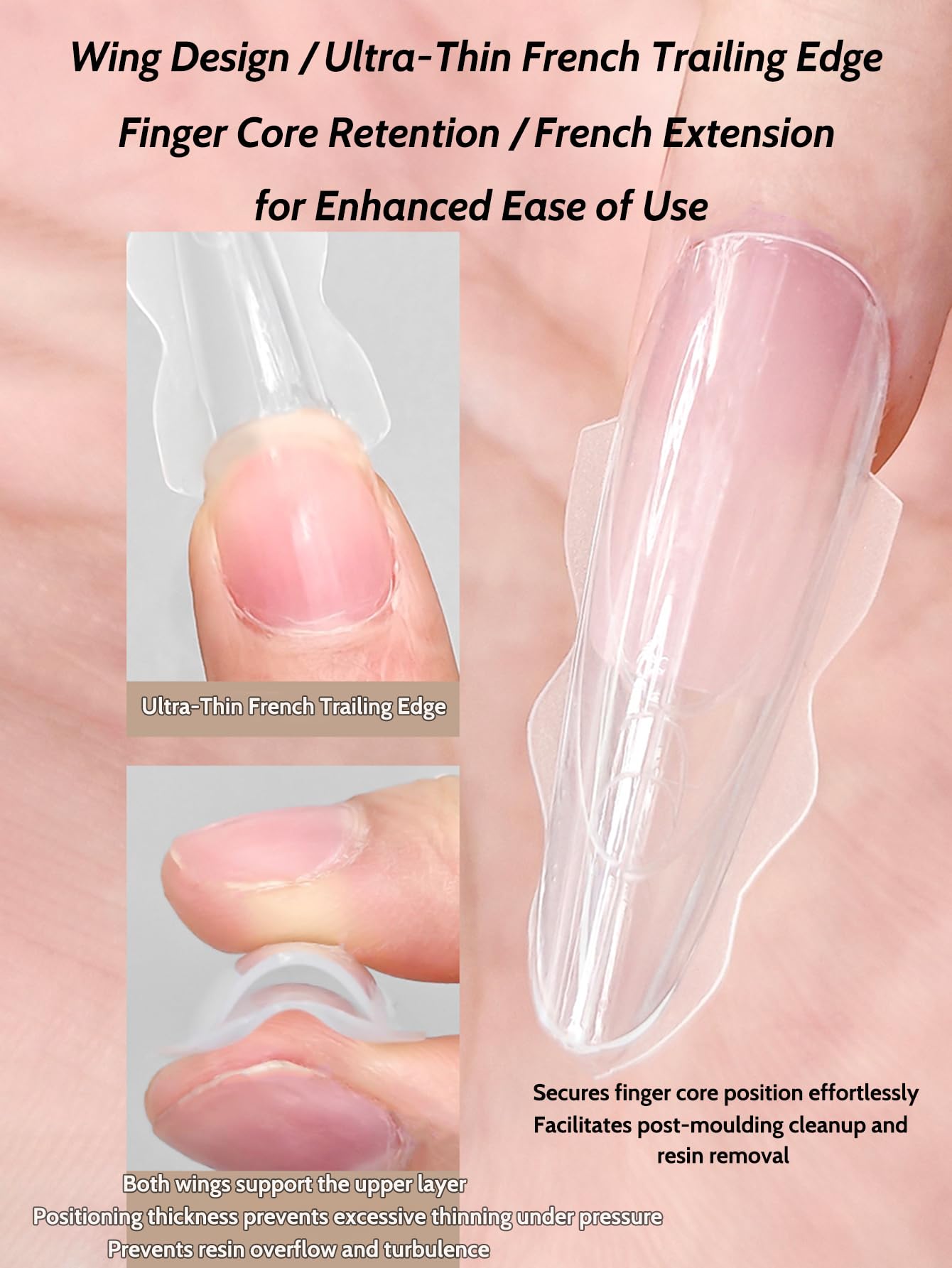 Klimonla Sandwich Dual Nail forms Professional Sandwich Dual Forms-240Pcs Long Stiletto Nail Mold for Fast Extension,15 Sizes Reusable Salon Manicure Tools (240pcs F47s)