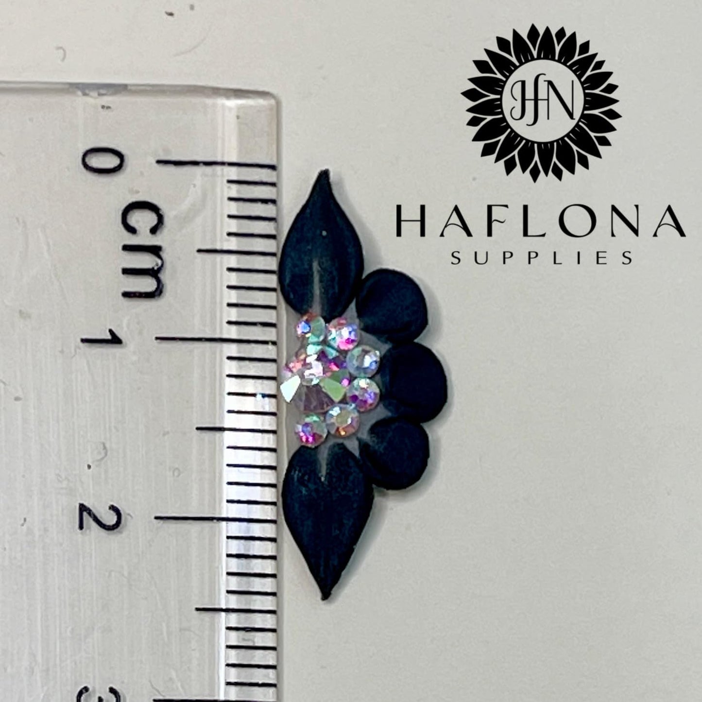 Set 24Pcs Long Poinettia-5P Enhance Your Artistic Projects with Handmade 3D Acrylic Flower Nails Charm For Long Size XL, XXL,XXXL - HaFLoNa (Long Poinettia (5 Petals))