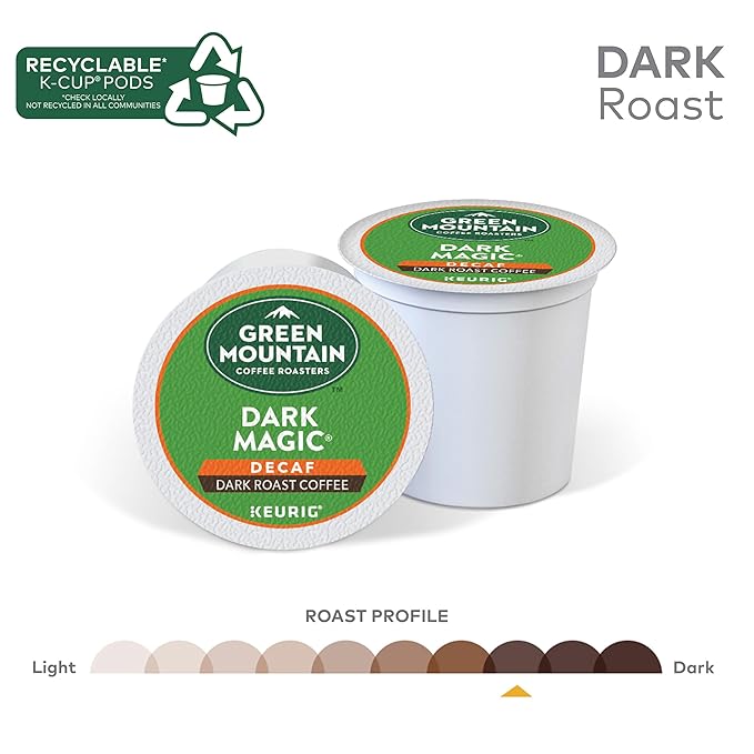 Green Mountain Coffee Decaf Dark Magic, K-Cup Portion Pack for Keurig Brewers 24-Count