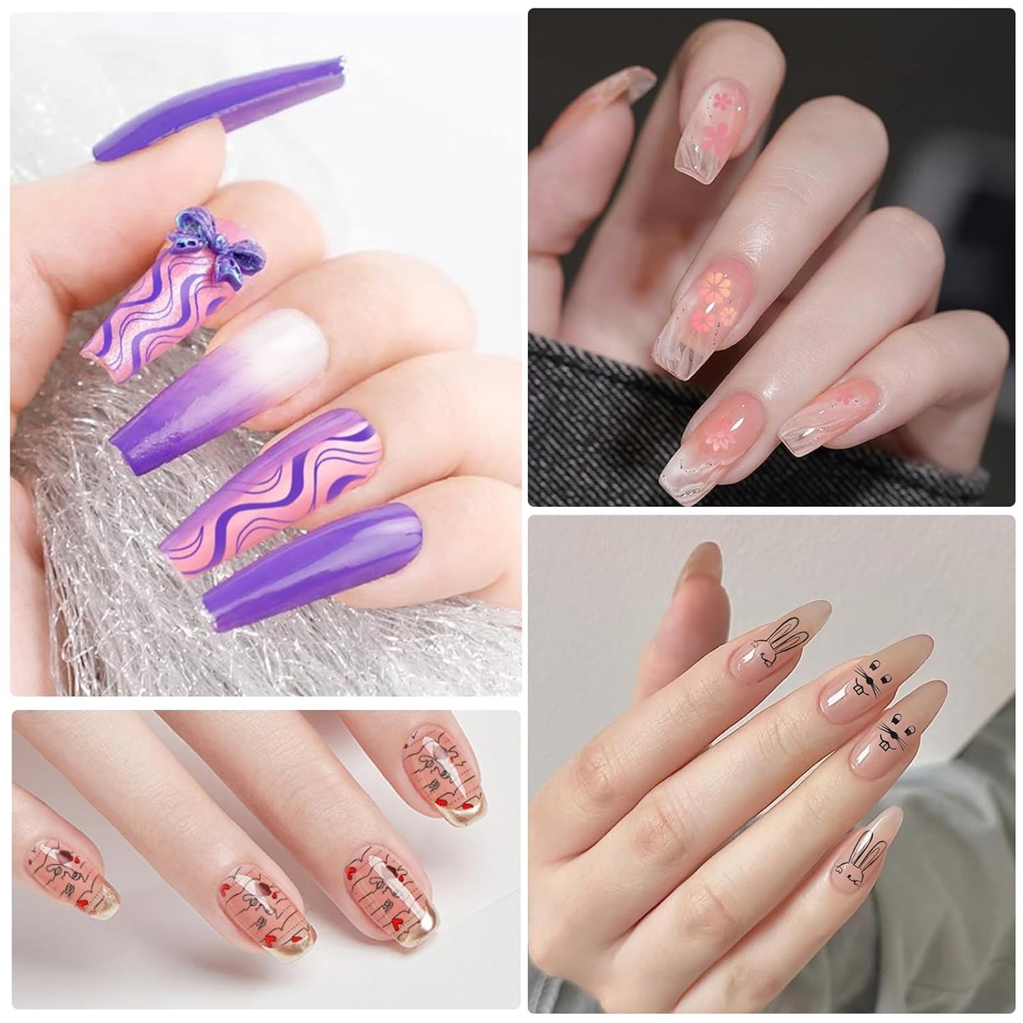 Biutee Gel Nail Stamping Kit with 8 Colors Nail Stamping Polish Gel Nail Stamping Plates 10PCS Nail Stamp Plates Nail Stamper Starry Sky Lace Flower Leaves Animal Nail Stamping Kit Nail Design