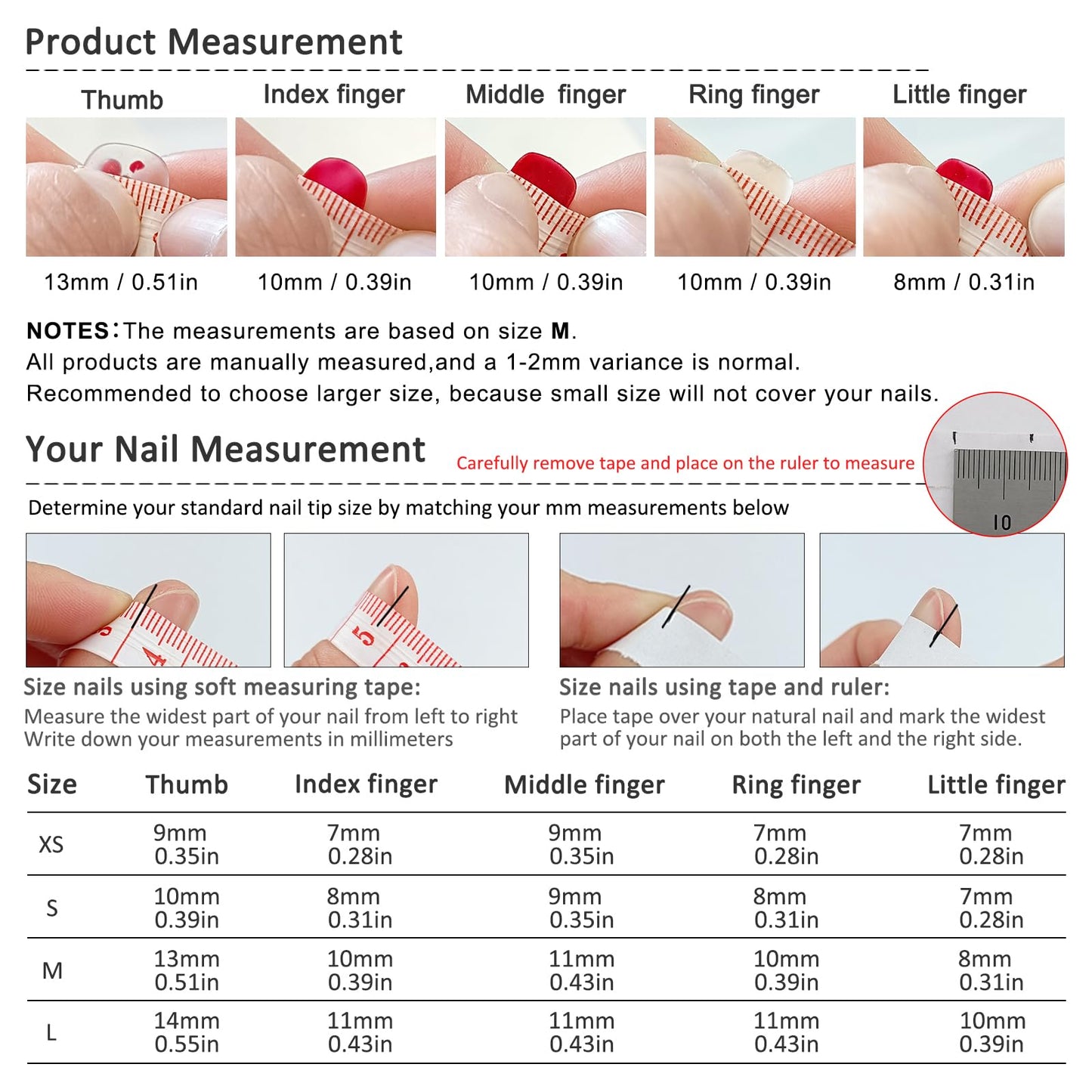 TENPAL Handmade Press on Nails for 3-12 Year Olds Girls,Resuable Gel Fake Nails with Tools for Children,Cute Nails with Lovely Strawberry Designs,Short Nails for Girls Kids Nail Art 10pcs Size(M)