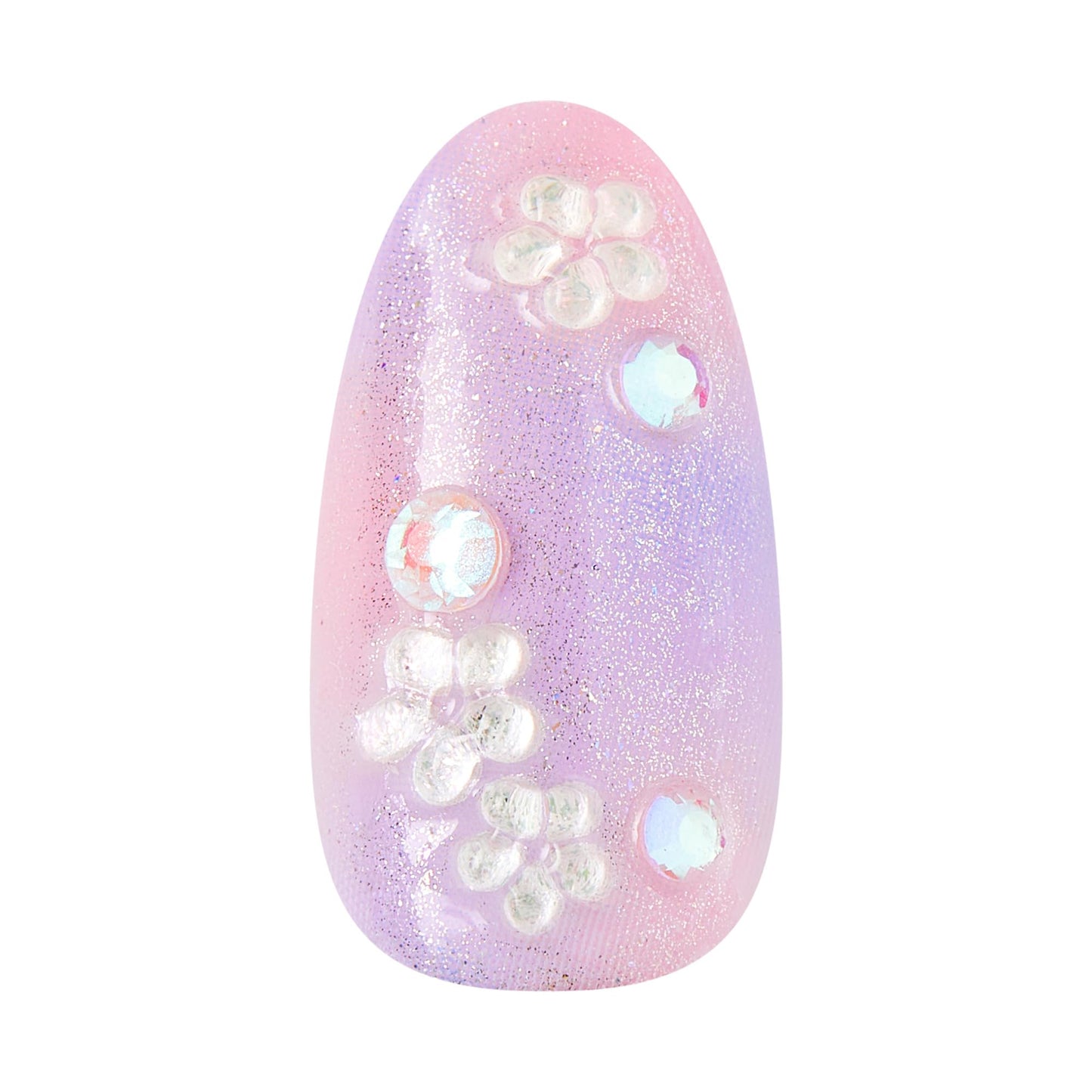 Kiss Impress No Glue Mani Press On Nails, Design, 'Pick Me First', Pink, Medium Size, Oval Shape, Includes 30 Nails, Prep Pad, Instructions Sheet, 1 Manicure Stick, 1 Mini File