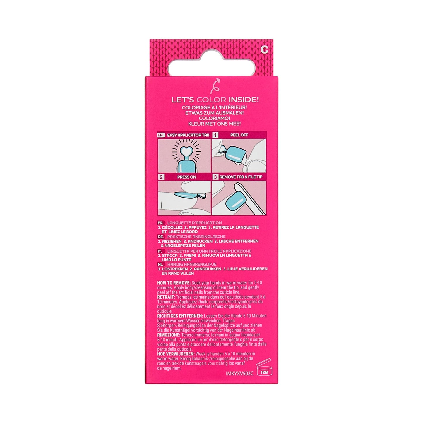 KISS imPRESS Mini Holiday Press On Nails for Kids, ‘Frostsnow’, Pink, Child Size, Squoval Shaped, Mess-Free, Mom Approved, Non-Toxic, Breakaway Application Tabs, Nail File, 20 Fake Nails (Pack of 2)