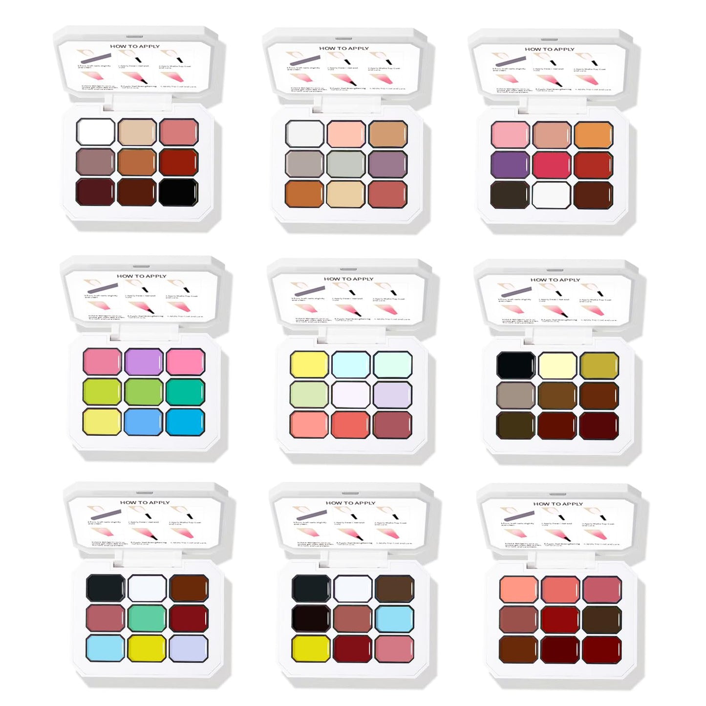 AOBOO Ombre Gel Nail Polish Nail Sponges for Ombre 9 Series Colorful Blush Effect Pat Painting Gradient Blooming Gel for Ombre Nails Multistyle French Manicure Nail Art DIY Home (A13, 1)