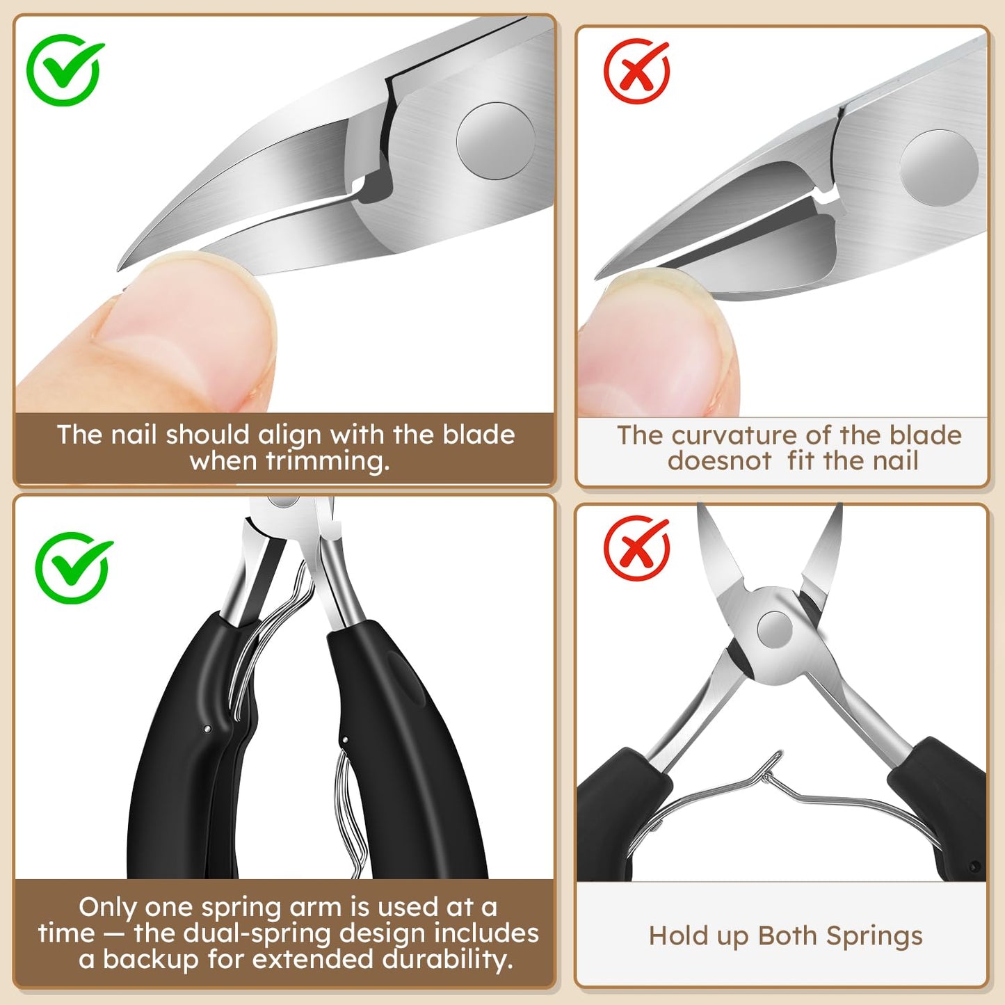 Professional Toenail Clippers for Thick Nails for Seniors,Large Angled Head Toe Nail Clippers with Wide Opening Catcher, Eagle Beak Nail Clippers for Ingrown Toenail,Slanted Nail Cutters for Men Women