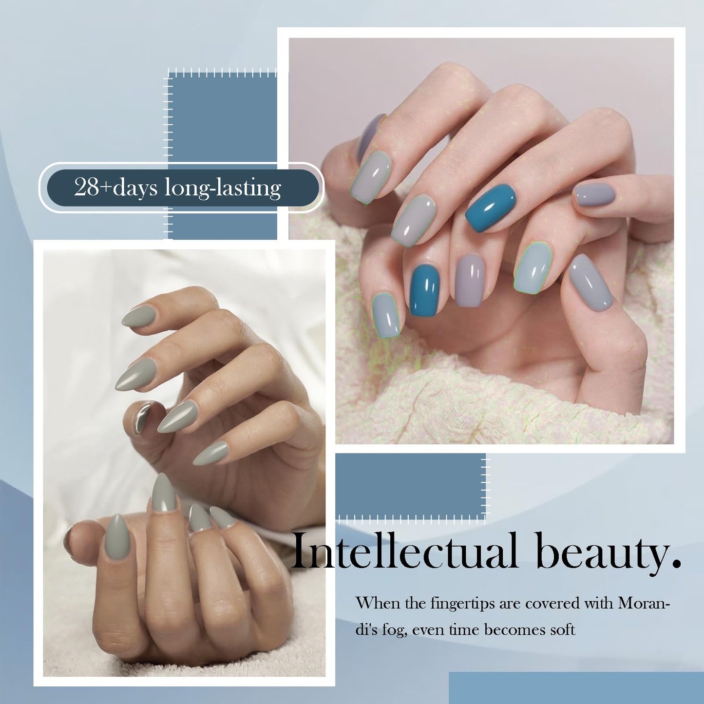 CAMILA ¿ 6pcs 15ml Gel Polish Set Light Gray Color Hema Free Tpo Free Gel Nail Polish Kit Soak Off Gel Polish Manicure Salon For Women (Light Gray A)