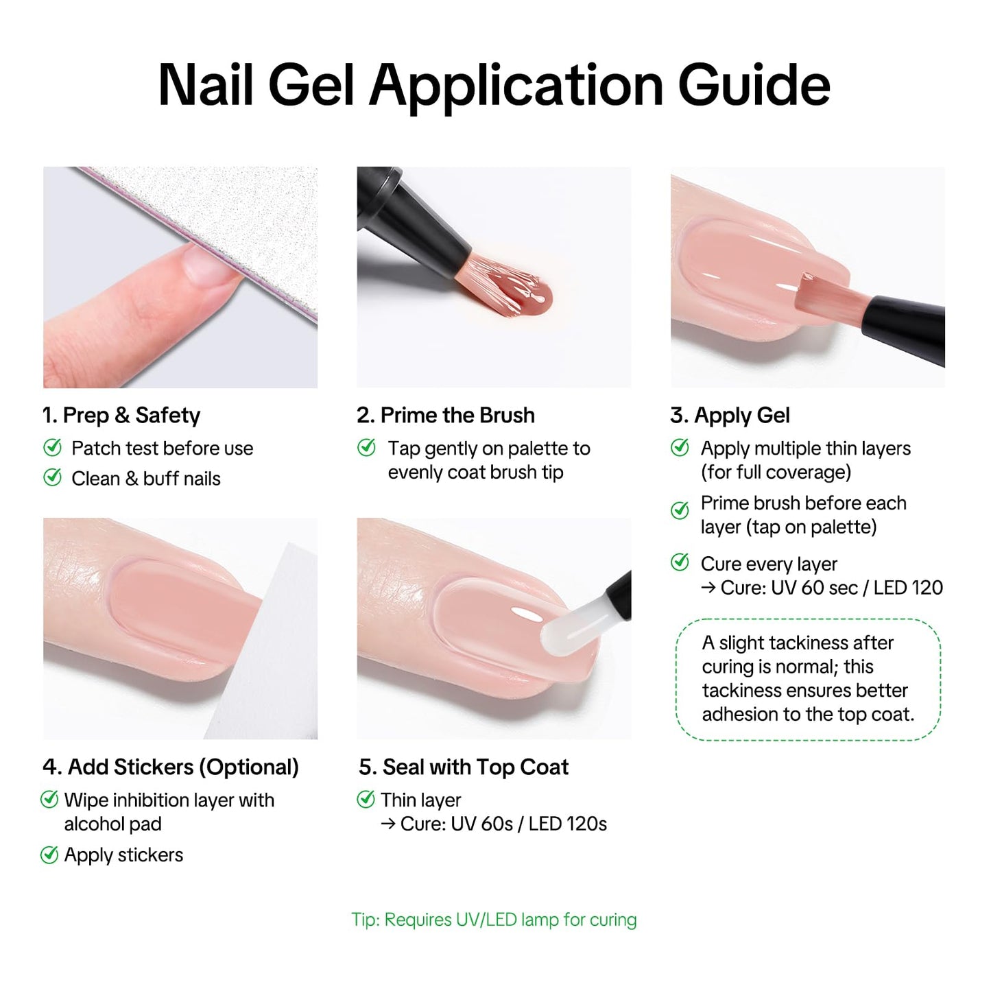 Love easy 2 Step Nail Polish Pens Set, 6 Pcs Nude Natural Color Builder Base 1 Piece Top Coat Fingernail Toenail Gel Series for Women, Hema Free High Gloss Long Last Portable Ideal Gift (U V Needed)