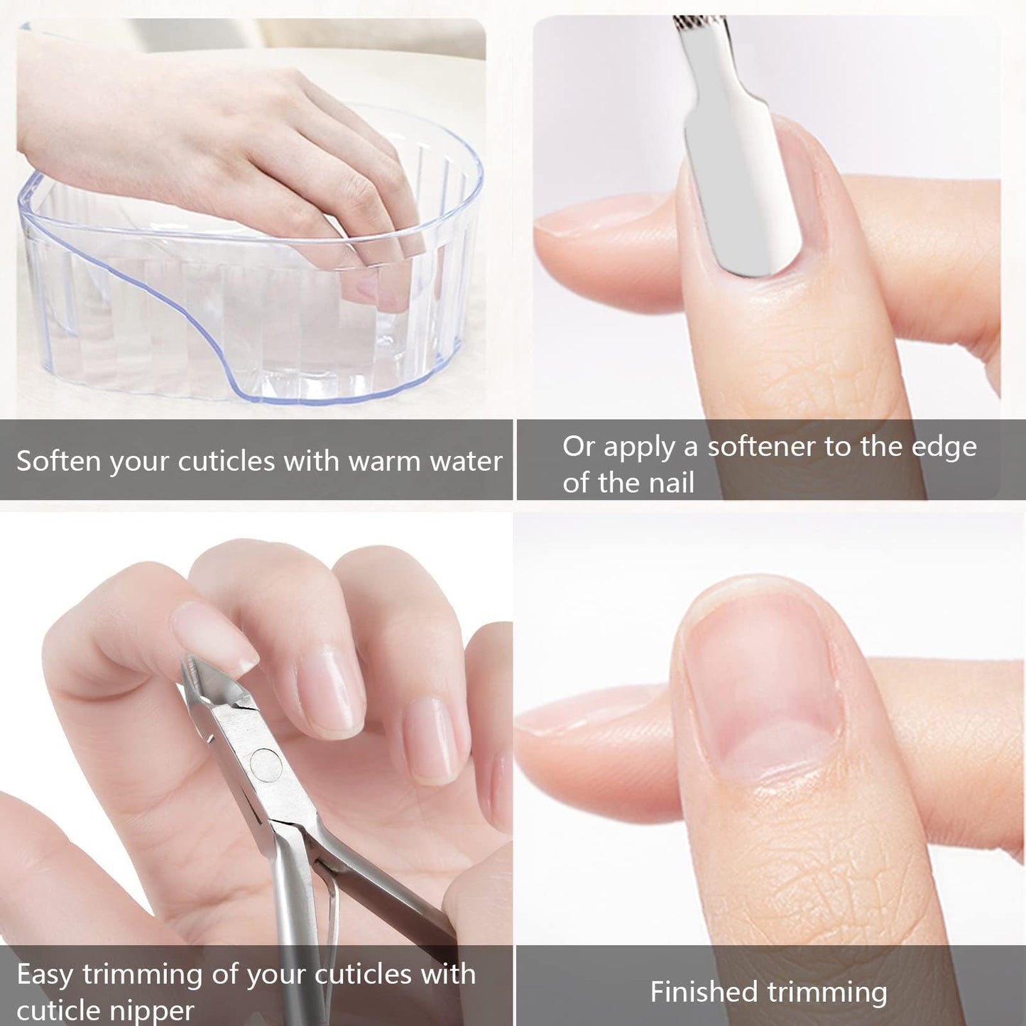 8 Packs Cuticle Trimmer Nippers Stainless Steel Cuticle Trimmer Cutter Pointed Blade Nail Cuticle Dead Skin Clipper Manicure Tool