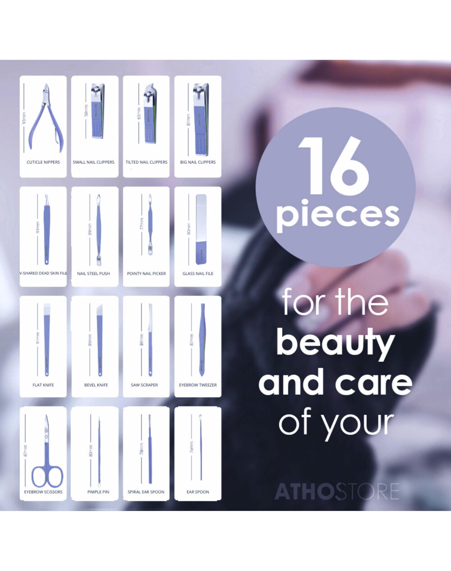 Juego de cortaúñas, kit de manicura y pedicura, kit de cuidado de uñas, cortaúñas para adultos, kit de cuidado de uñas para Hombres, kit de cuidado de uñas, kit de uñas de viaje, manicura Profesional