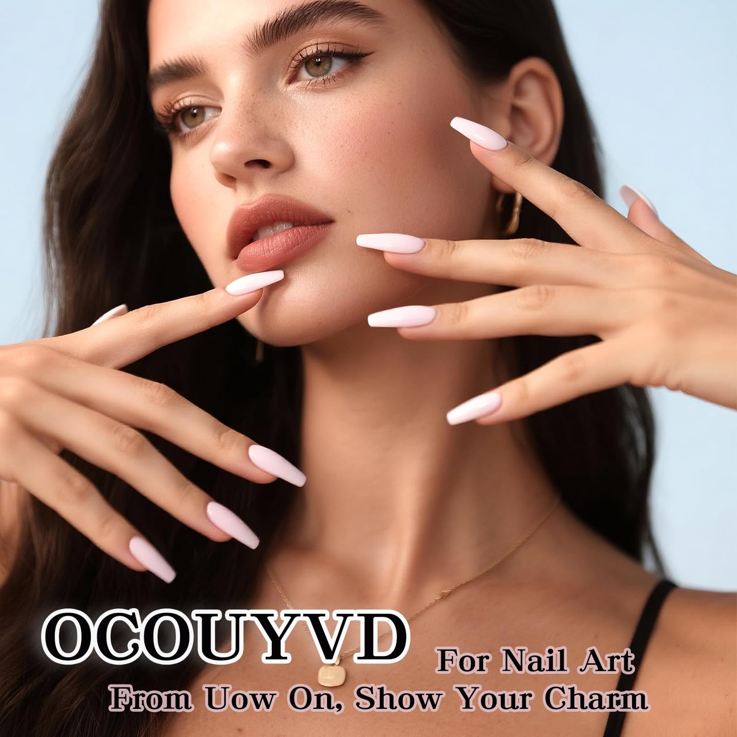 French Press on Nails Short Square White Fake Nails 3D Pink Flower Nail Press Ons with Gold Pearl Design Gold Nail Tip False Nails Spring Summer Stick on Nails Full Cover Glue on Nail for Women