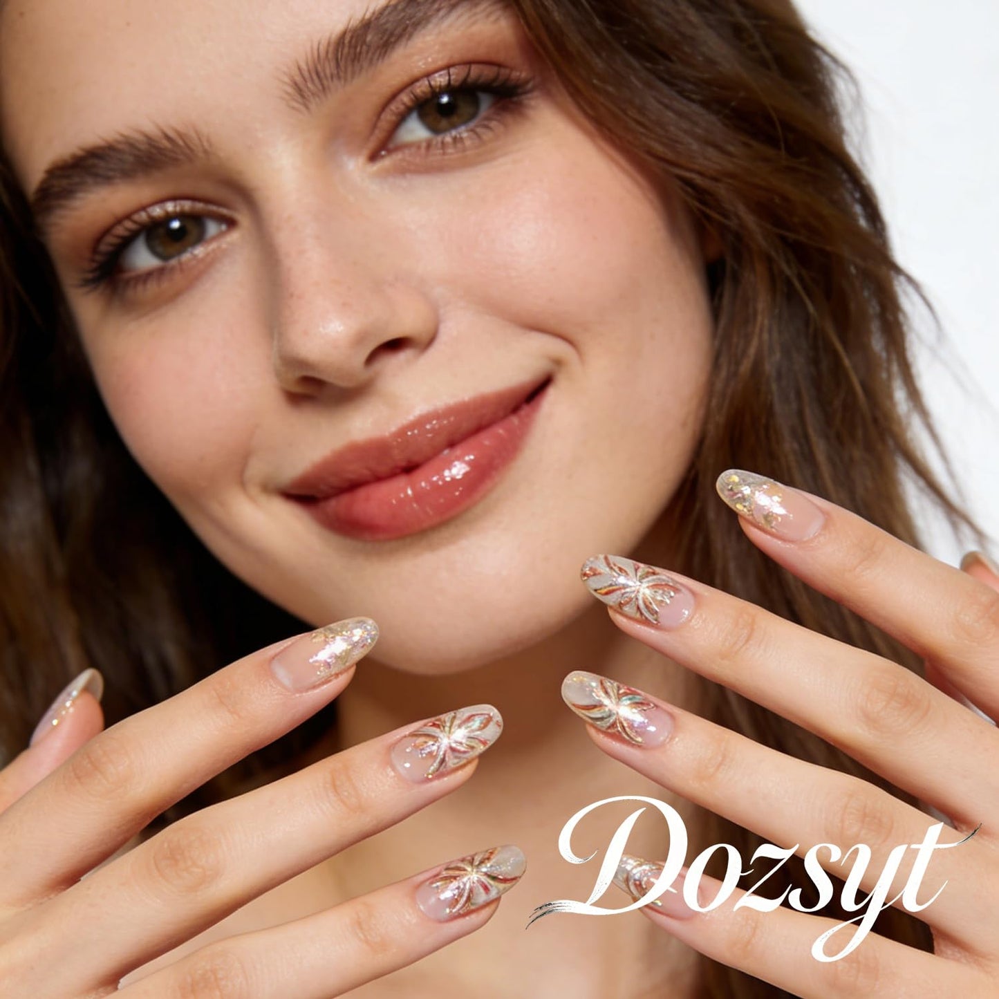 French Leopard Print Press On Nails Short Square Fake Nail White 3D Bow Design Nail Press Ons Pink Glossy Acrylic Nails Reusable False Glue On Nails For Women