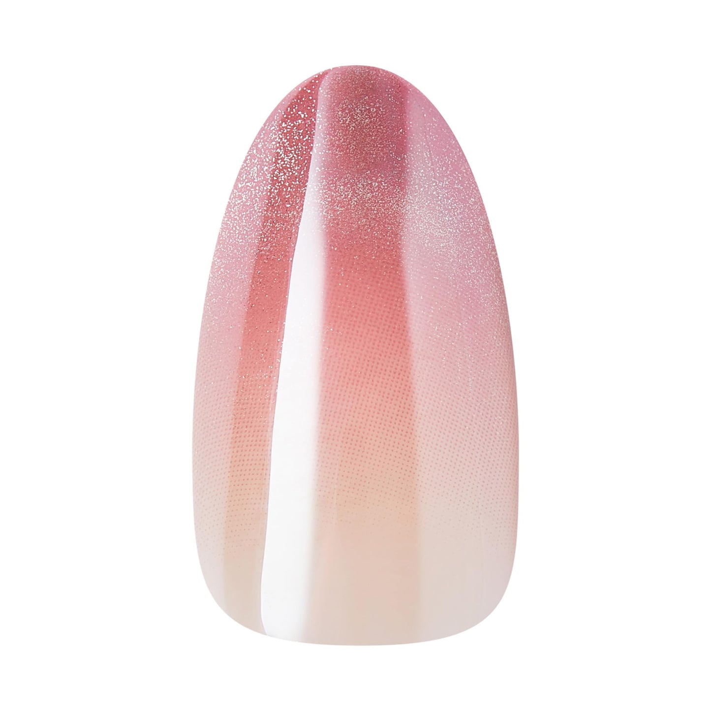 Kiss Glam, Press On Nails, Nail glue included, 'Stardust Wonder', Pink, Medium Size, Almond Shape, Includes 32 Nails, 2g Glue, 1 Manicure Stick, 1 Mini File
