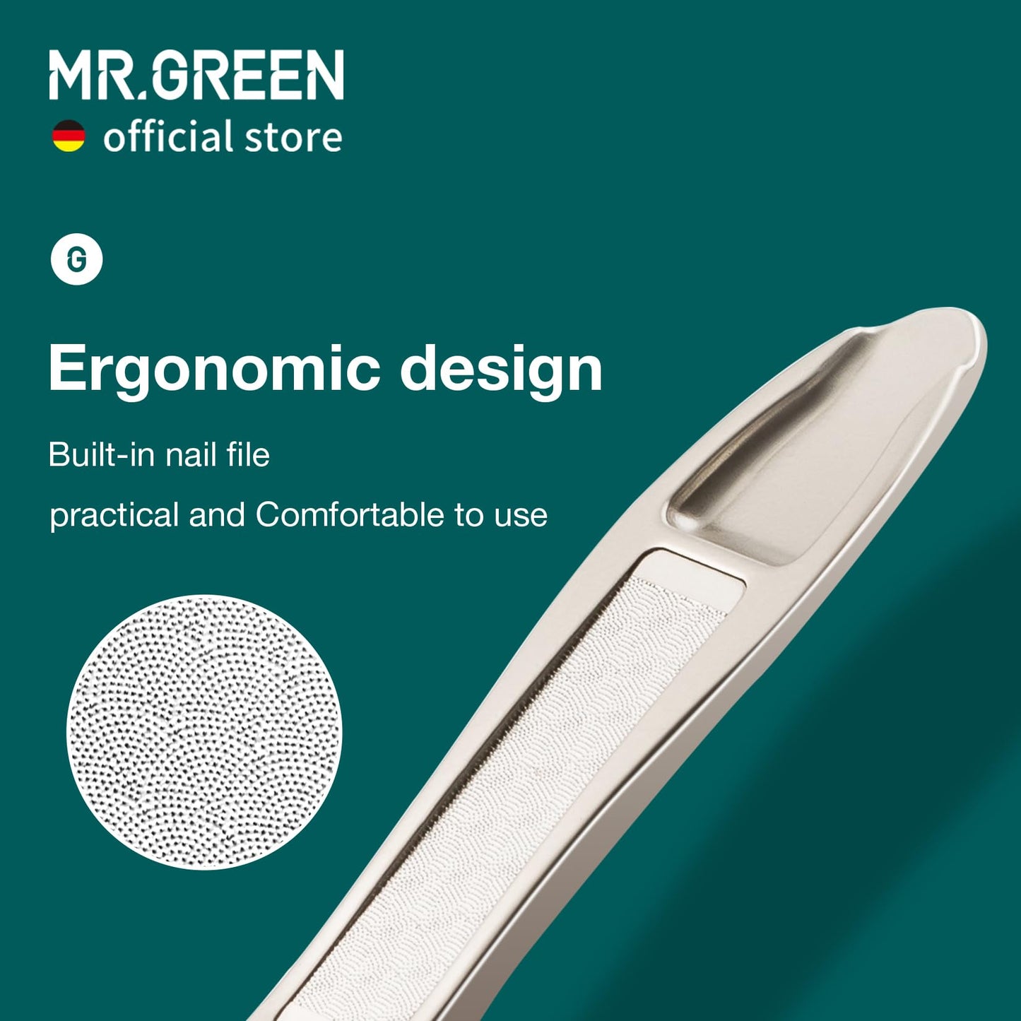 MR.GREEN Slanted Edge Nail Cutting Clippers Cuticle Nippers Tool Stainless Steel Dead Skin Oblique Tip Trimmer Manicure Scissors (Mr-1115 (Large))