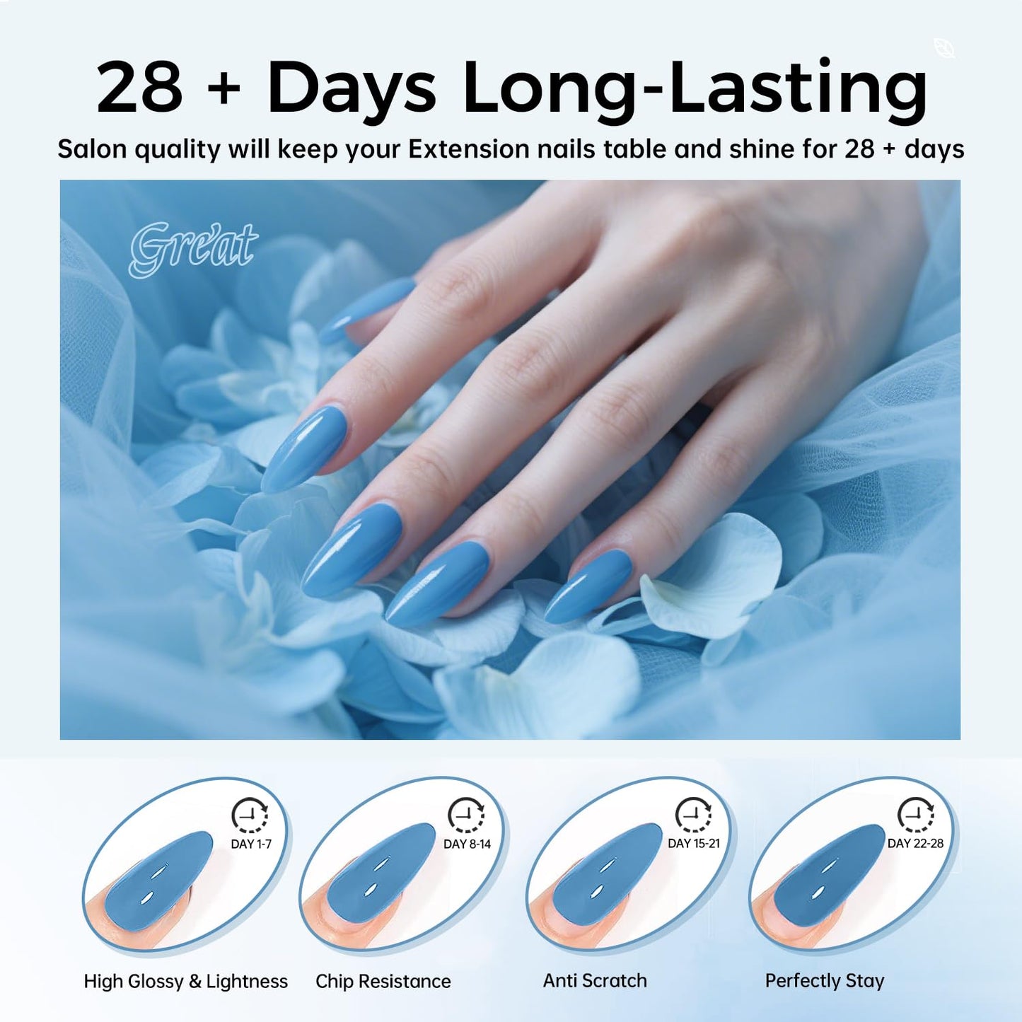 JEWHITENY Poly Nail Gel Kit 14 Colors Purple Nude Grey Black Blue Glitter Tones Starter Kit with UV Lamp Matte & Glossy Top & Base Coat All-in-One Designs DIY At Home