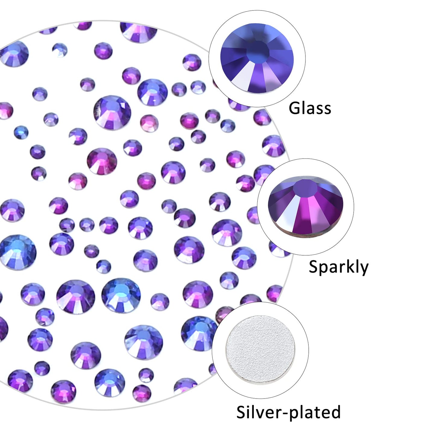 Meibite Velvet Glass Flatback Rhinestones for Nails, Crafts & Clothes – 4240PCS 6 Sizes (SS6–SS20) Crystal Gems Kit with Tweezers & Picker, Non Hotfix DIY Rhinestones for Tumblers, Shoes, Nail Art