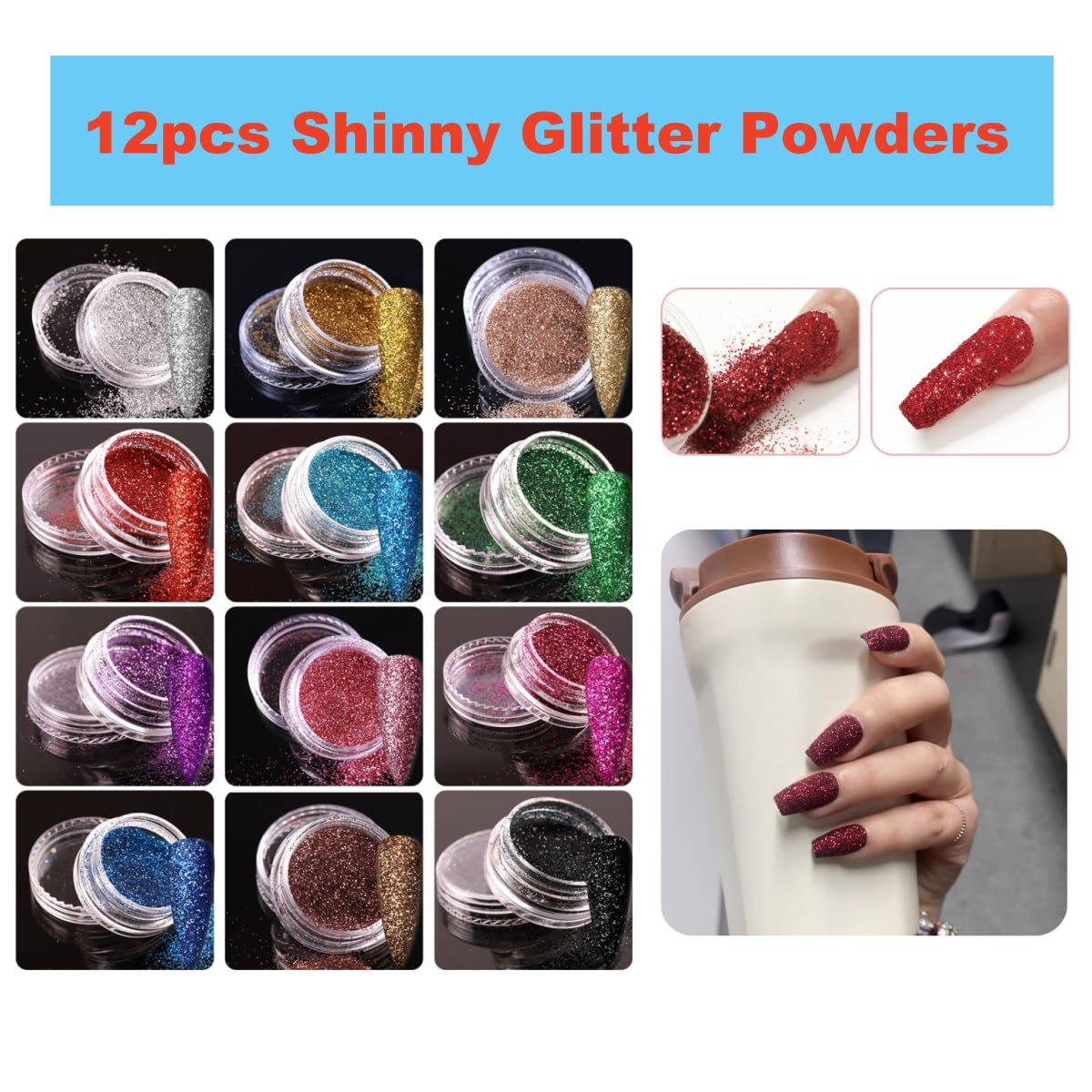 Leeclek Acrylic Nail Kits for Beginners Nail Art Set Nail Acrylic Kit Decoration Powder Nail Art Tools for Salon DIY Gifts Manicures at Home