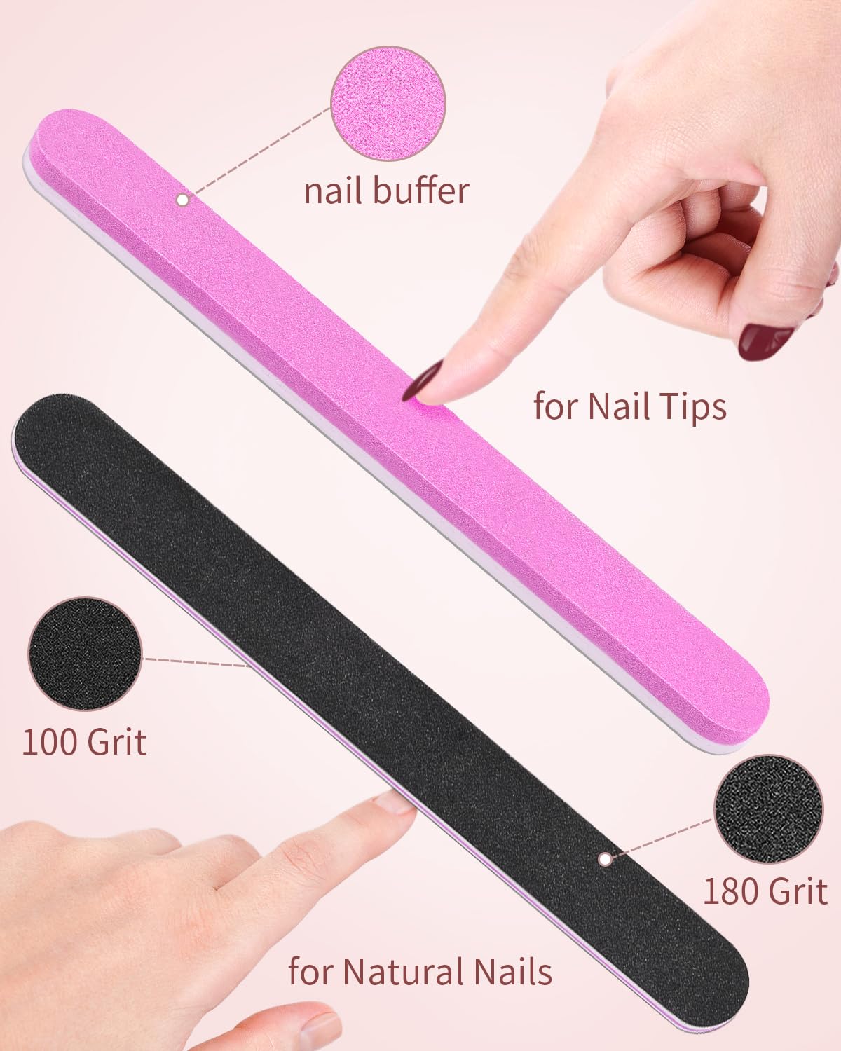 MORGLES Clear Acrylic Nail Tips, 500 Pcs French Nail Tips Square Half Cover with Glue, Clipper, Files and Cuticle Fork for Salons and Home DIY