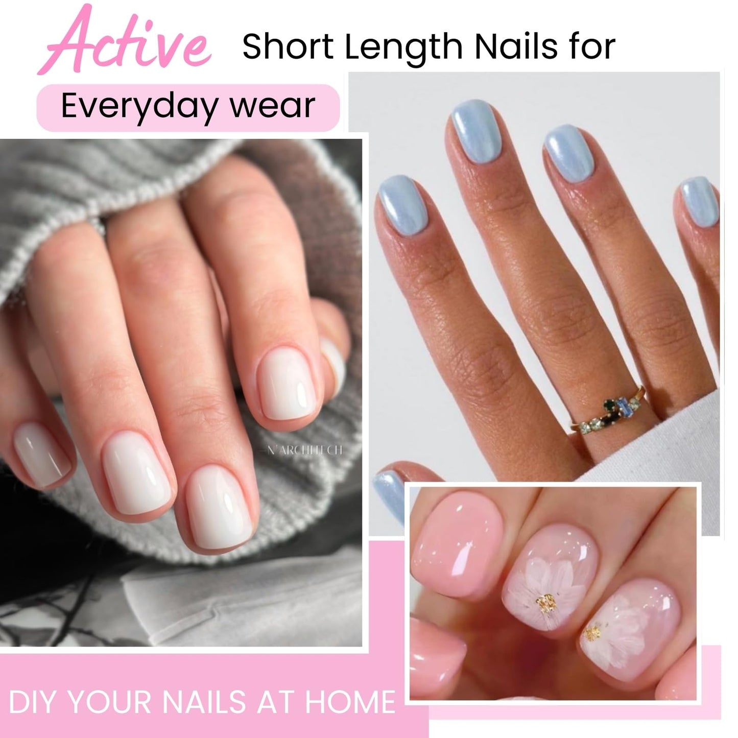 Extra Extra Short Round Gel Nail Tips, SINOKAME Extra Short Press on Fake Nails Clear Round, Full Matte No File Small Petite Child Size Nails for Nail Extension,600 Pcs 13 Sizes with Refills 4&5