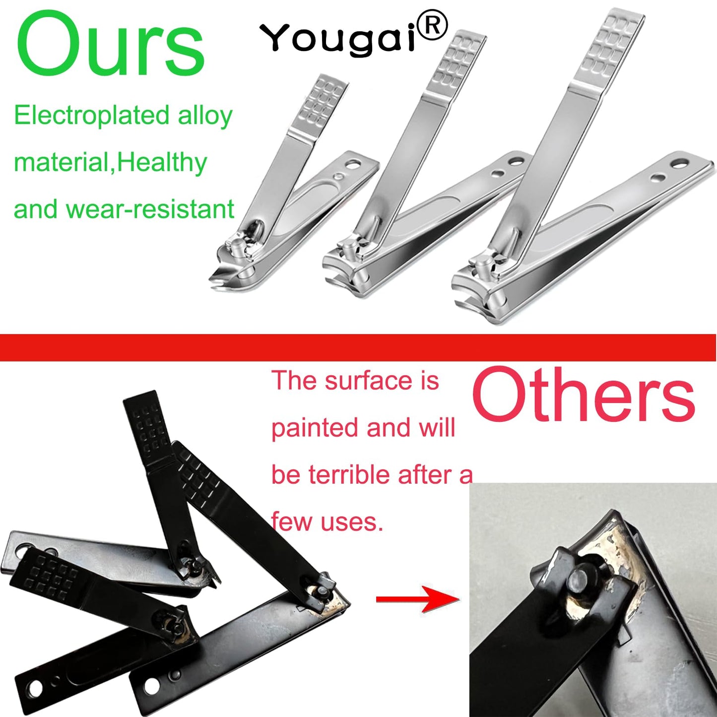 Yougai Nail Clippers Set - 18 Pcs Professional Manicure Pedicure Kit for Men Women, Stainless Steel Fingernail Toenail Clippers Cutters, Nail Care Grooming Tools with Leather Travel Case