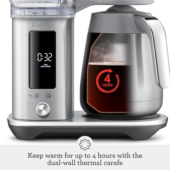Breville Luxe Drip Coffee Machine BDC465DBL, Damson Blue, Thermal Carafe