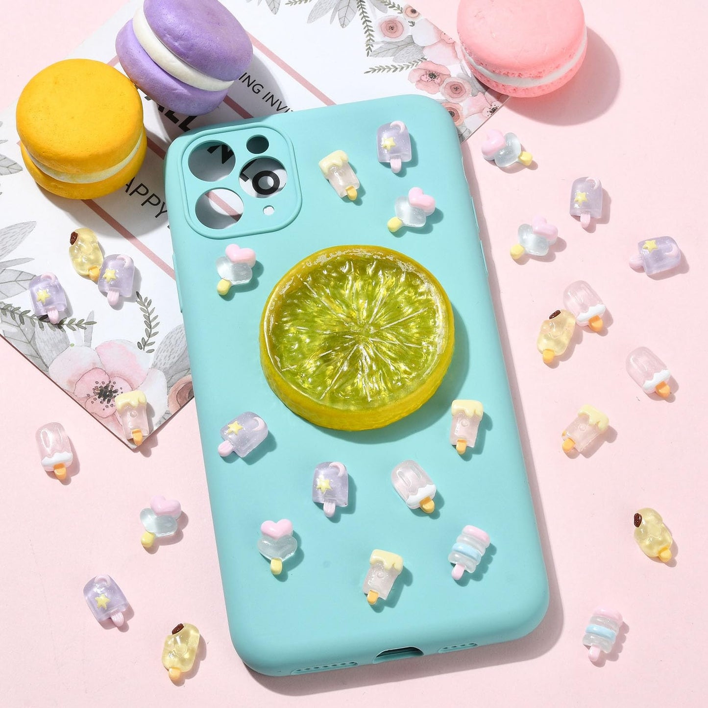 Gythara Luminous Ice Cream Resin Cabochons, Sweet Dessert Food Nail Flatback Charms for DIY Jewelry, Embellishment, Phone, Art, Craft Accessories, Nail Decor, 100 pcs