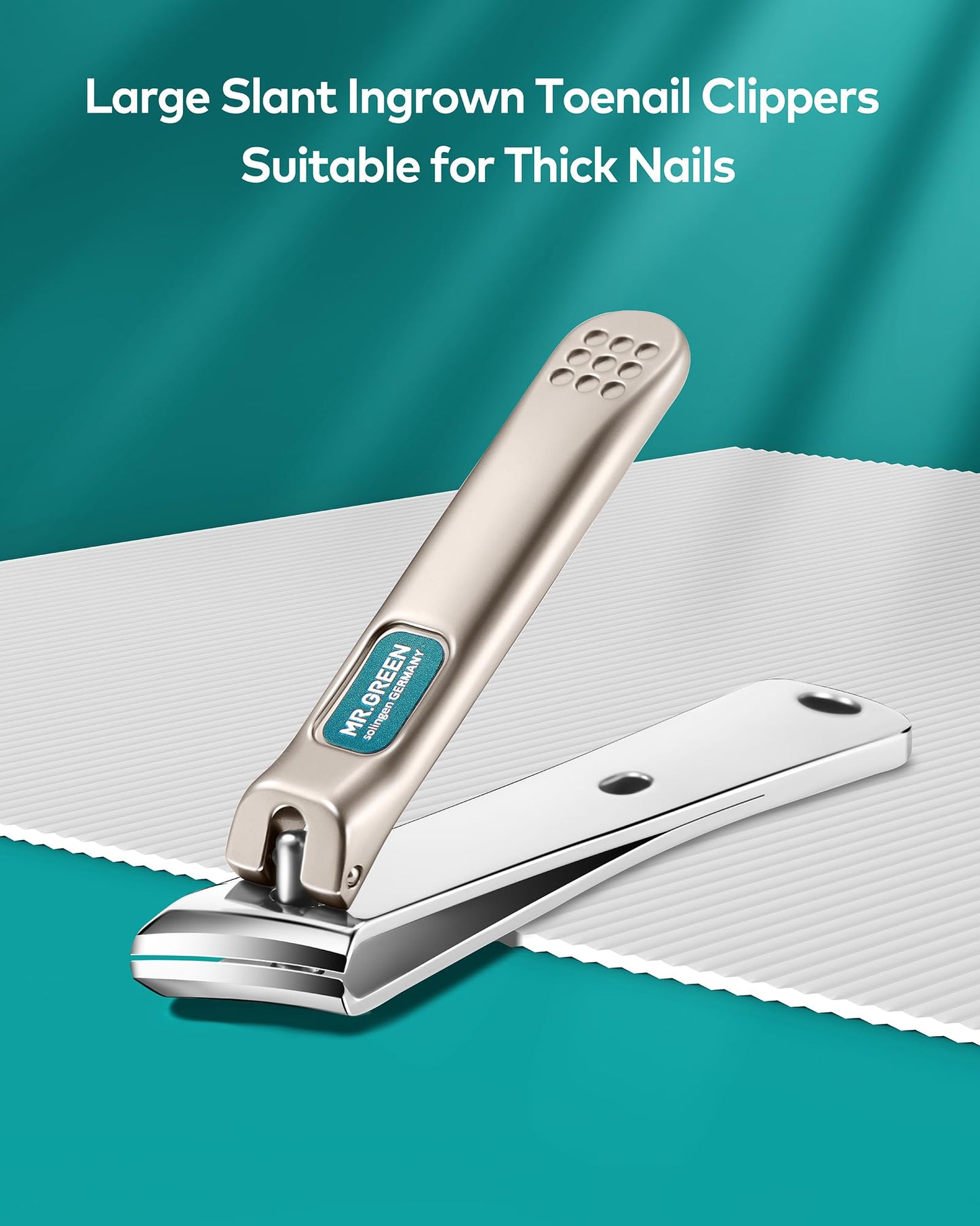 MR.GREEN Ingrown Nail Clippers, Slanted Curved Blade Nail Clippers for Ingrown Nails, Toenail Clippers for Thick Nails, Medical Grade Stainless Steel Professional fingernail Clippers For Men And Women