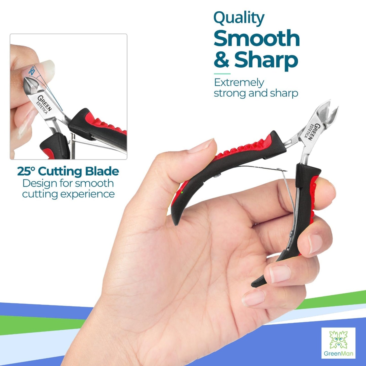 Cuticle Trimmer with Pusher & Nipper with Non-Slip Grip Handle Professional Stainless Steel Cuticle Cutter Sharp Blades Double Spring Cuticle Nippers for Nail Care Pedicure Manicure Nail Tools (Silver
