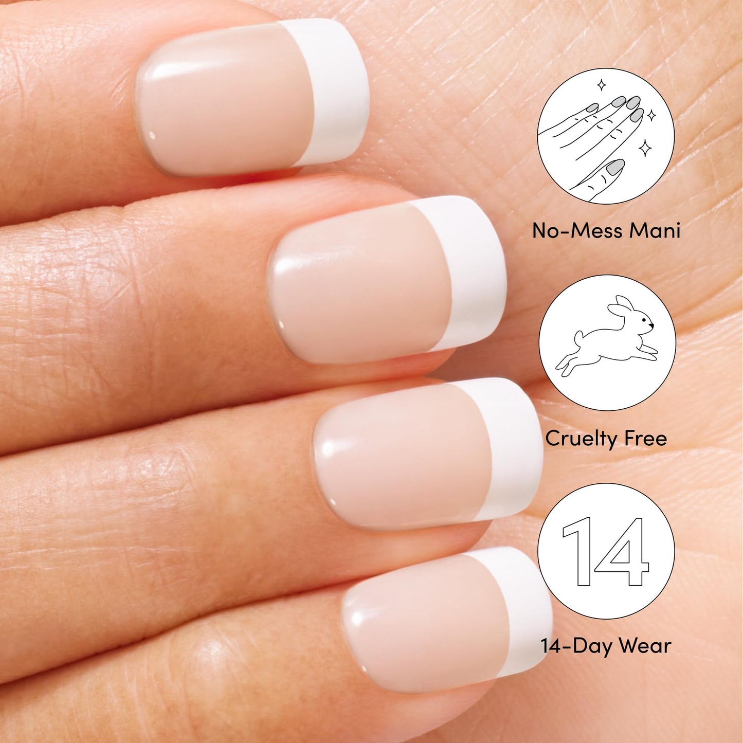Dashing Diva Magic Press Nail Bundle - French Collection - Square Press On Nails - Day to Night & Homecoming - Long Lasting Gel - Lasts Up to 7 Days - 2 Sets