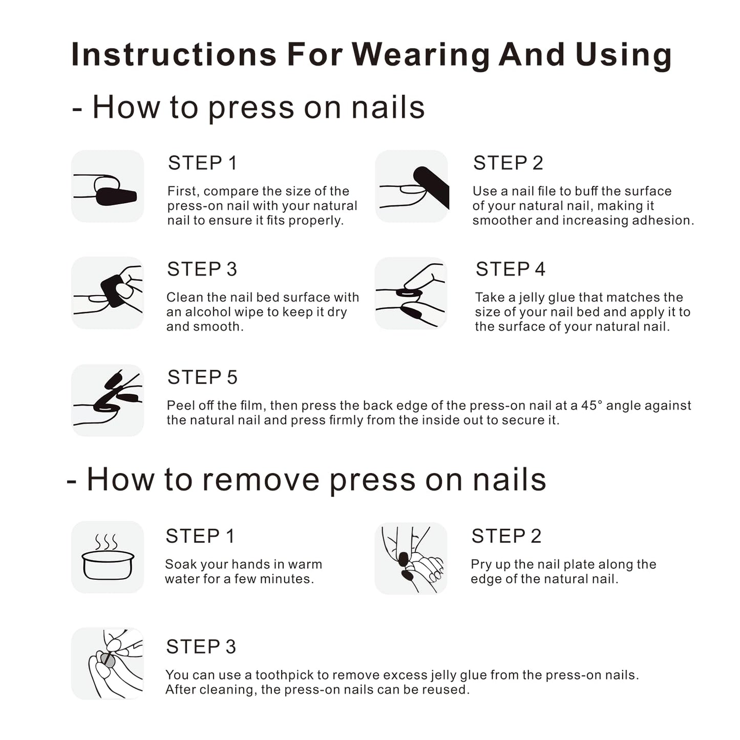 Press on Nails Medium Almond SWEKKE Fake Nails False Nails with Mushroom Stars Bow Flower Shell Designs Glossy Glue on Nail Full Cover Acrylic Nails for Women Girls 24Pcs