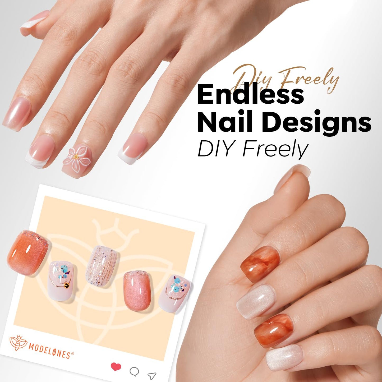 modelones Extra Short Square Gel Nail Tips, 360pcs Pre-etched Clear Fake Nails Press On Full Cover Half Matte 15 Sizes Acrylic Gel Tips for Extension Salon
