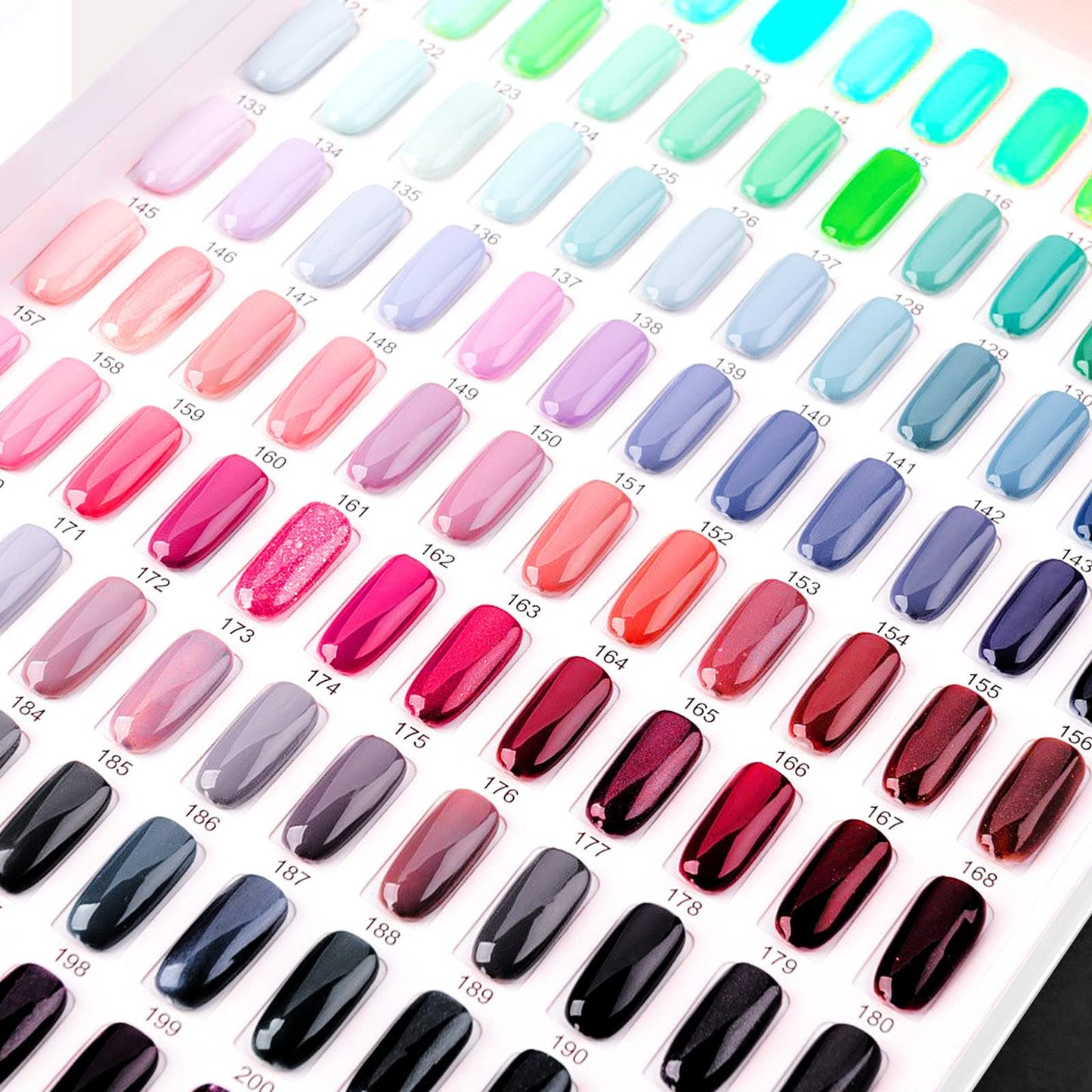 PINGEUI 2 Pack 216 Colors Nail Display Book, Nail Gel Polish Display Chart with 480 Nail Tips, Nail Polish Sample Display Book for Nail Salon and Nail Painting Practice