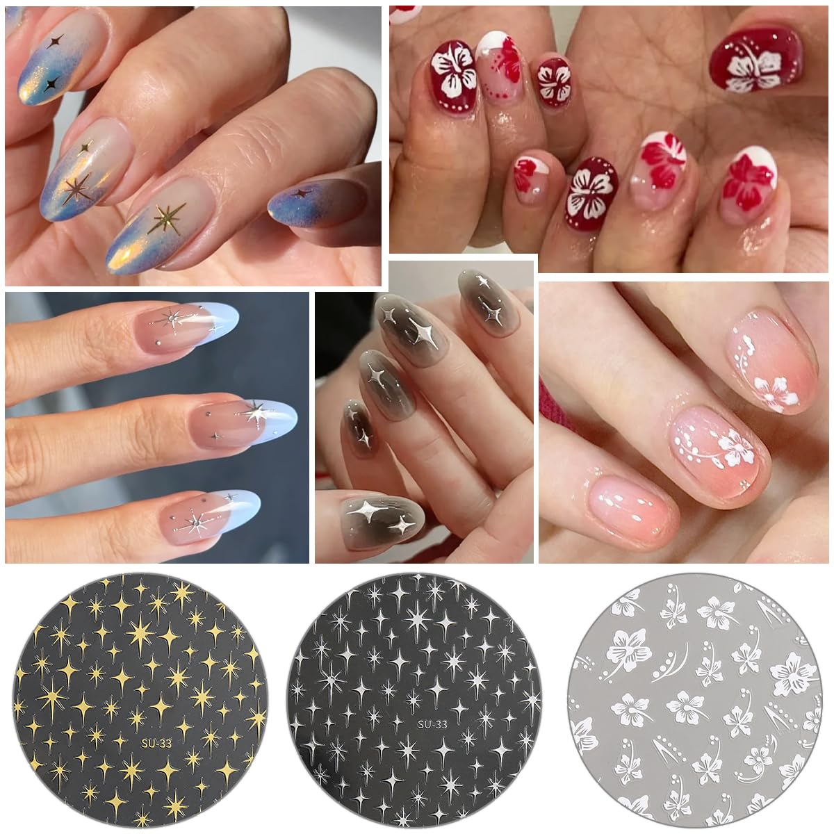 Fcozpjk Gel Nail Polish Set With UV Light, 20 Pcs Nude Pink Blue Black White Gel Nail Polish Kit With Base Gels Top Coat and Nails Art Stickers Soak Off Sparkle Glitter Polishes Home Manicure