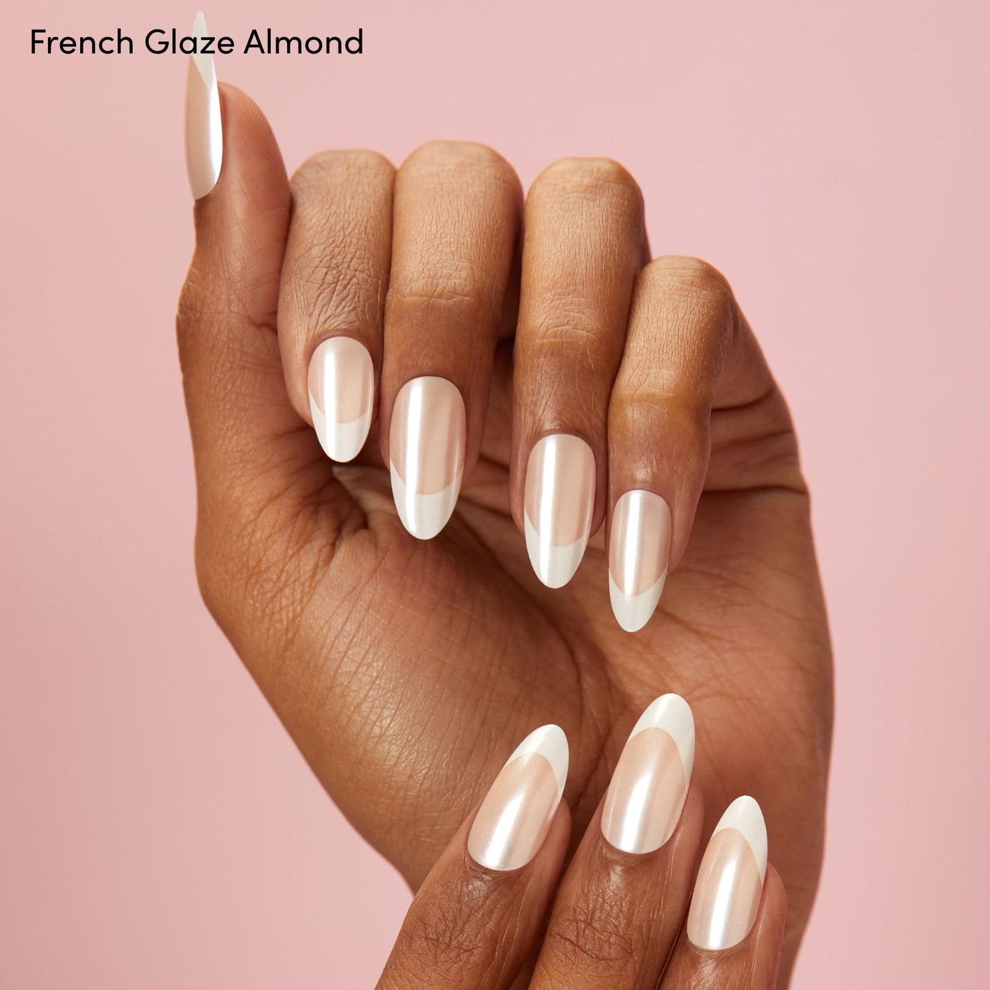 Dashing Diva Nailbliss Glazed Donut Gel Manicure Bundle - Rosewater Glaze & French Glaze - Salon Quality, Easy to Apply and Chip Resistant - Contains 2 Sets of 30 Medium Length, Almond Shaped