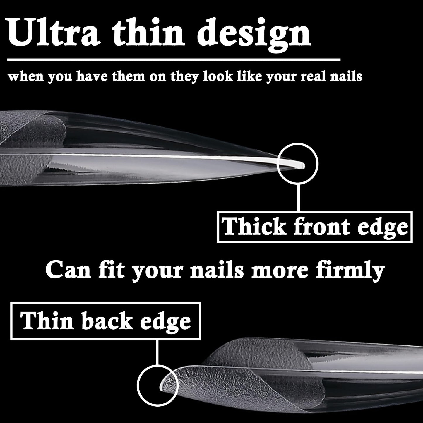 LoveOurHome 240pc XXL Stiletto Nail Tips Long Fake Nails Clear Press ons Nail Stiletto Soft Gel Nail Tip Extra Long Full Cover Pointy Artificial False Nails 12 Sizes for Gel Acrylic Nail Extension