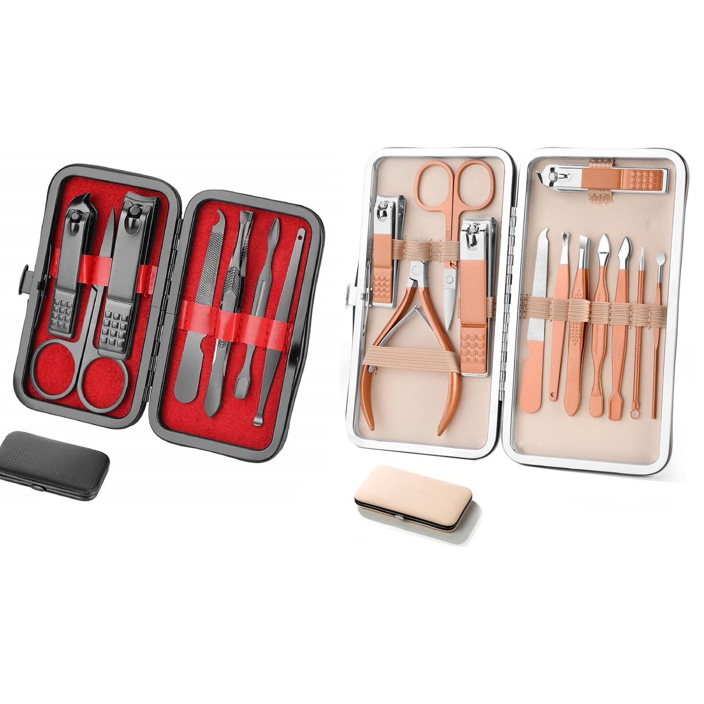8Pcs Manicure Set Men 12Pcs Women Manicure set Nail Clipper Set Travel Professional Manicure Pedicure Nail Care Kit Grooming Kit Nail Persaonal Small Gift for Men and Women