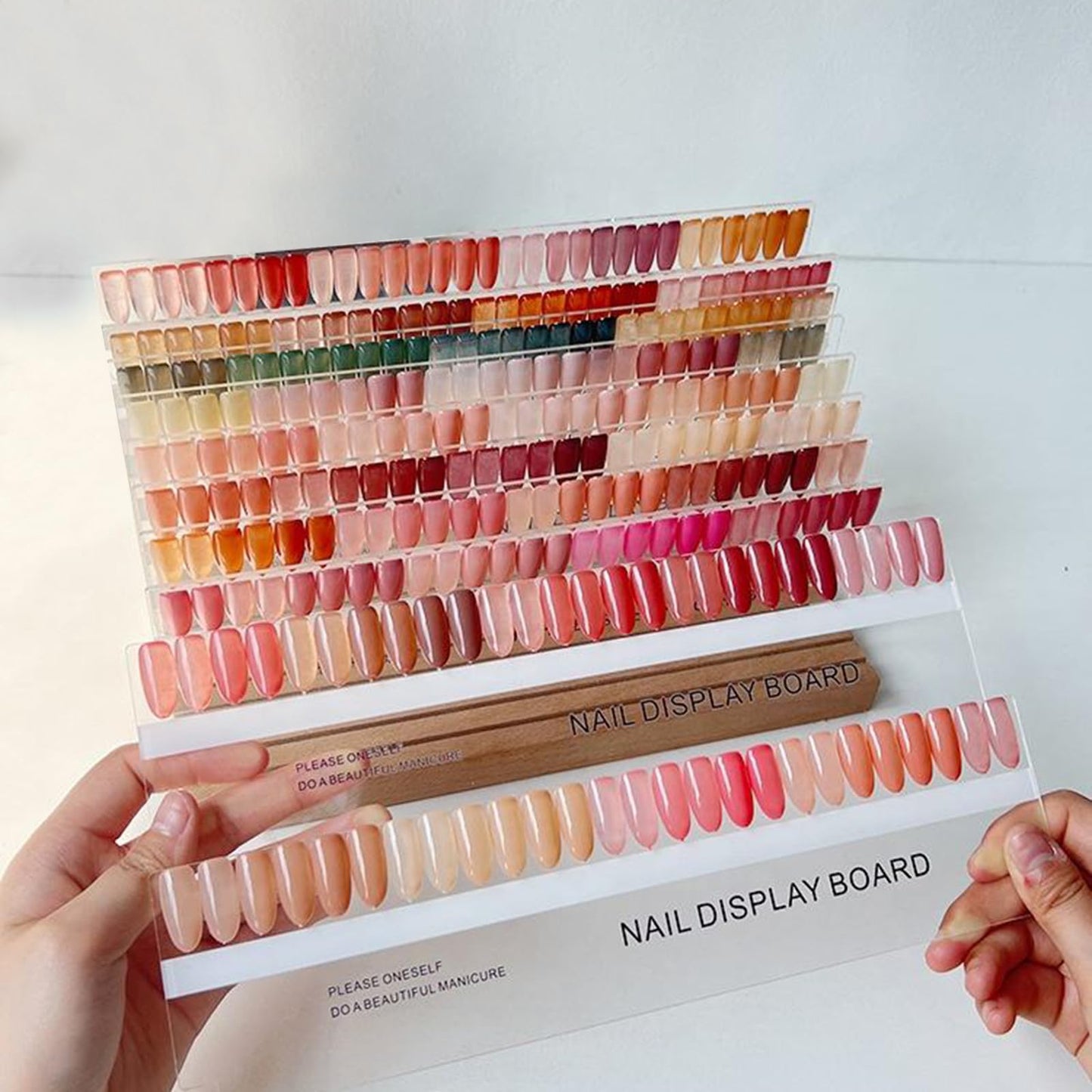Acycoin2A 240 Color 10 Layers Nail Art Color Board Acrylic Gel Nail Polish Color Display Shelf Nail Plate Exhibition Color Test Card