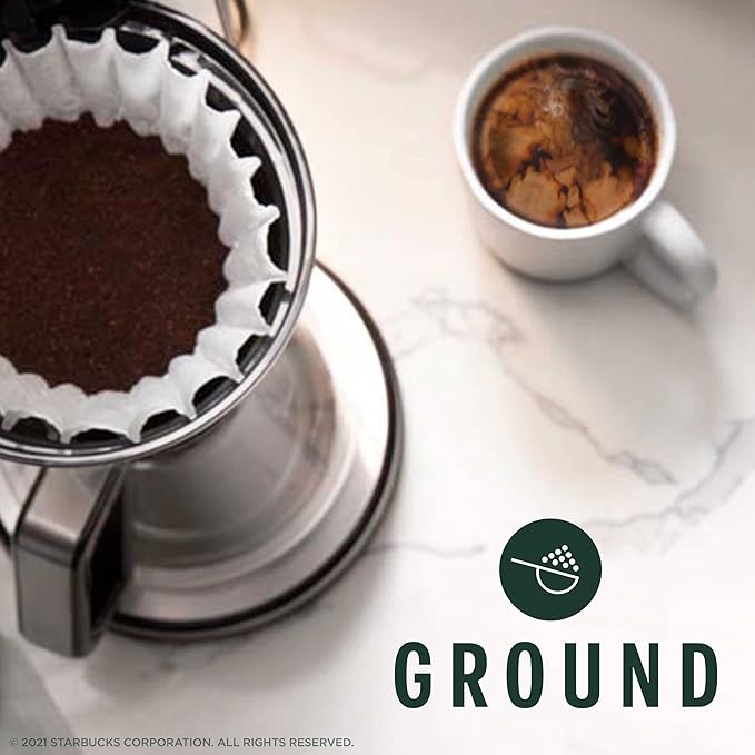 STARBUCKS® Espresso Roast – Ground Coffee 28oz (4 Bags)