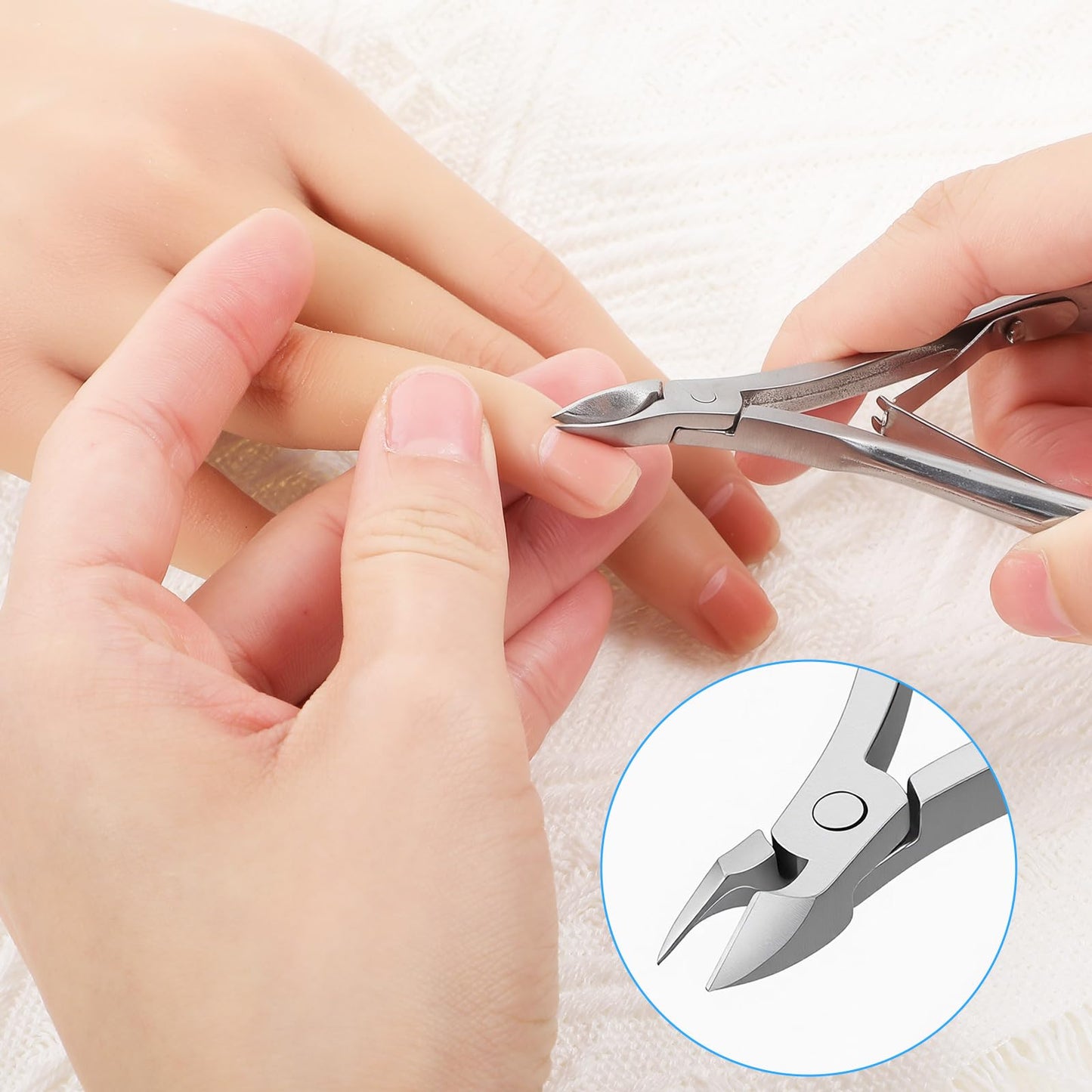 COMNICO 12 Pcs Professional Cuticle Trimmer, Stainless Steel Cuticle Nippers Professional Heavy Duty Pedicure Manicure Nail Care Tool Durable Dead Skin Clipper for Fingernails and Toenails