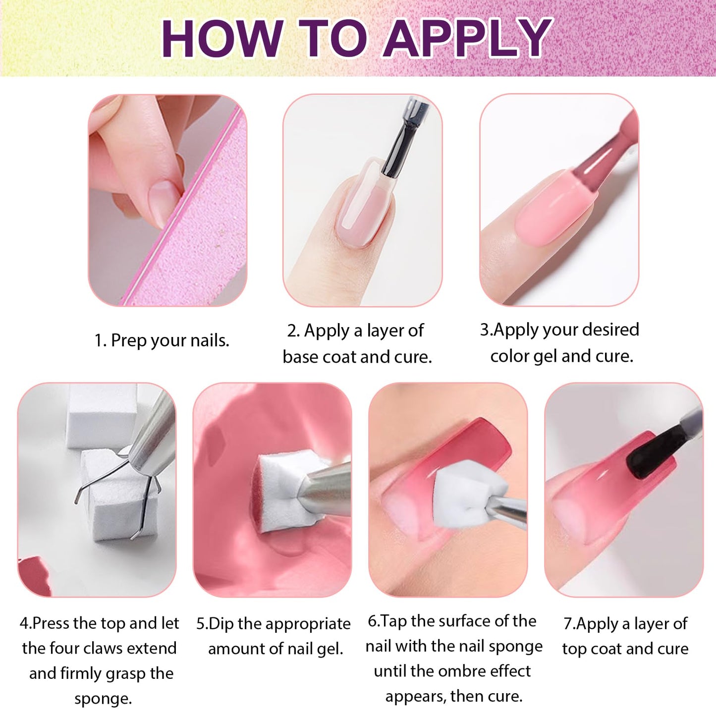 U-Shinein Gradient Painting Gel, 9 Colors Ombre Gel Nail Polish Oil Painting 3D Sculpture Effect for Pigment Pat Nails French Manicure DIY Nail Art Long-lasting Soak of UV/LED Artistic Inspiration