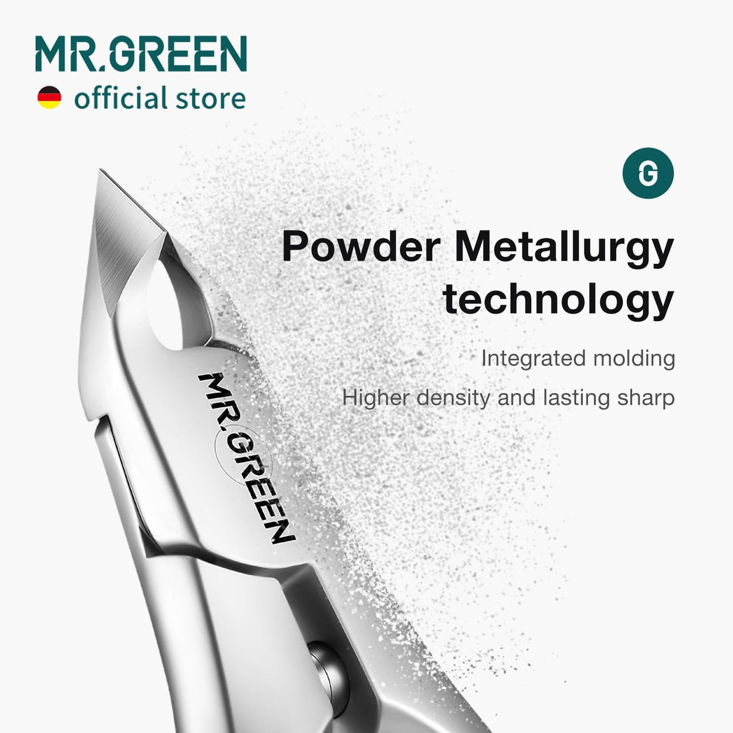 MR.GREEN Cuticle Nippers Innovate Cuticle Scissors Built-in Spring Clippers Trimmer Dead Skin Remover Manicure Beauty Tool (Cuticle Nipper+Manicure Pusher)