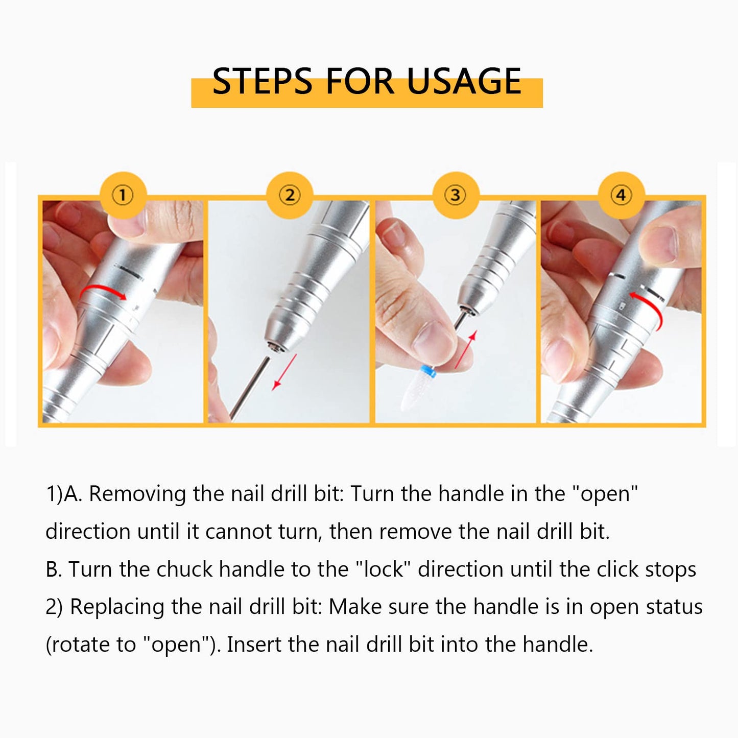 Electric Nail Drill, Electric Nail File Manicure Set, 30000 Rpm rpm USB Nail Clipper Set, Electric Pedicure Set, Polishing Tools, Nail Clipper Set for Gel Nails & Callus Removal