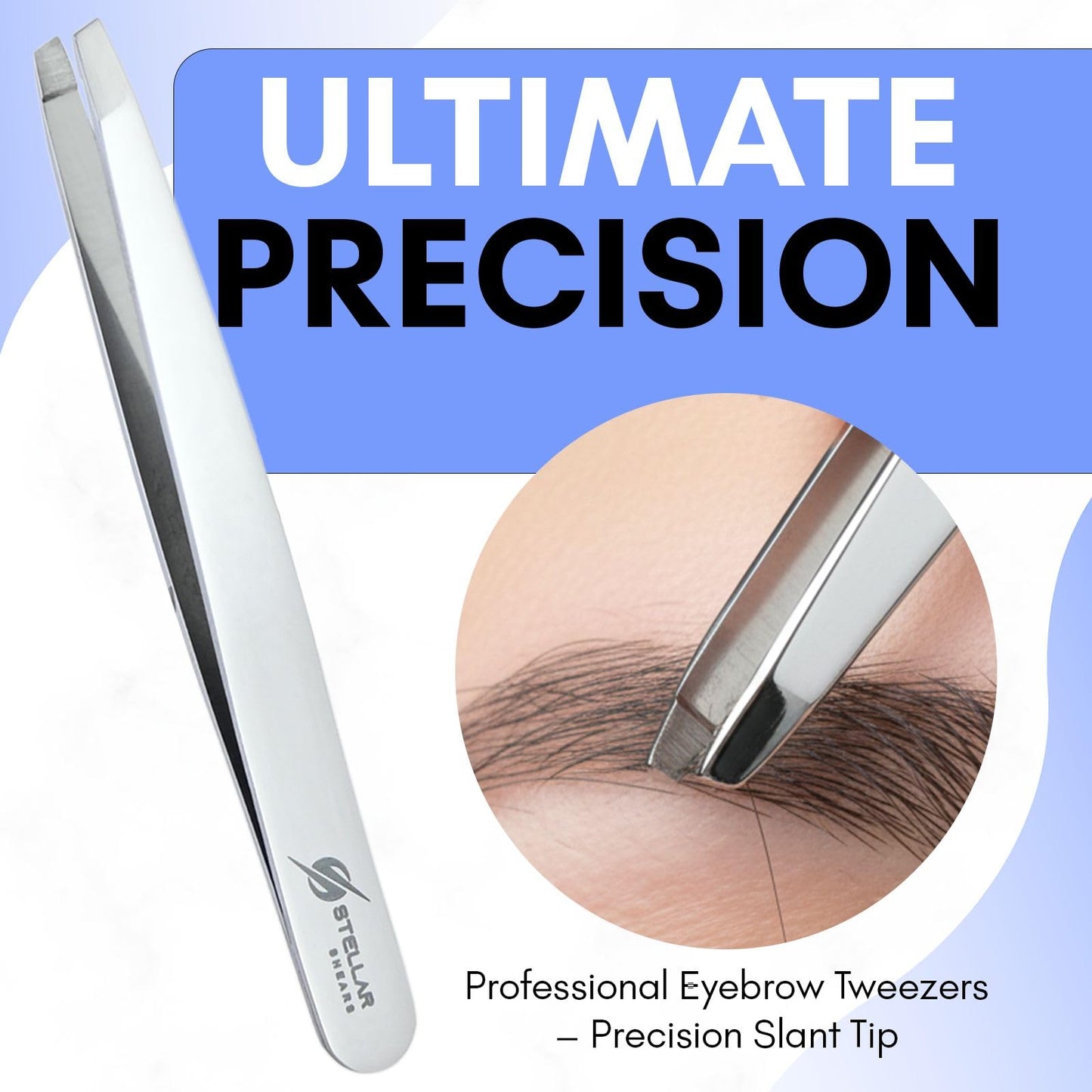 Stellar Shears 5-in-1 Cuticle Trimmer Set – Professional Cuticle Nipper, Scissors, Pusher, Tweezer & Nail File – Stainless Steel Manicure Pedicure Kit for Women, Salon & Home Nail Care (Silver)